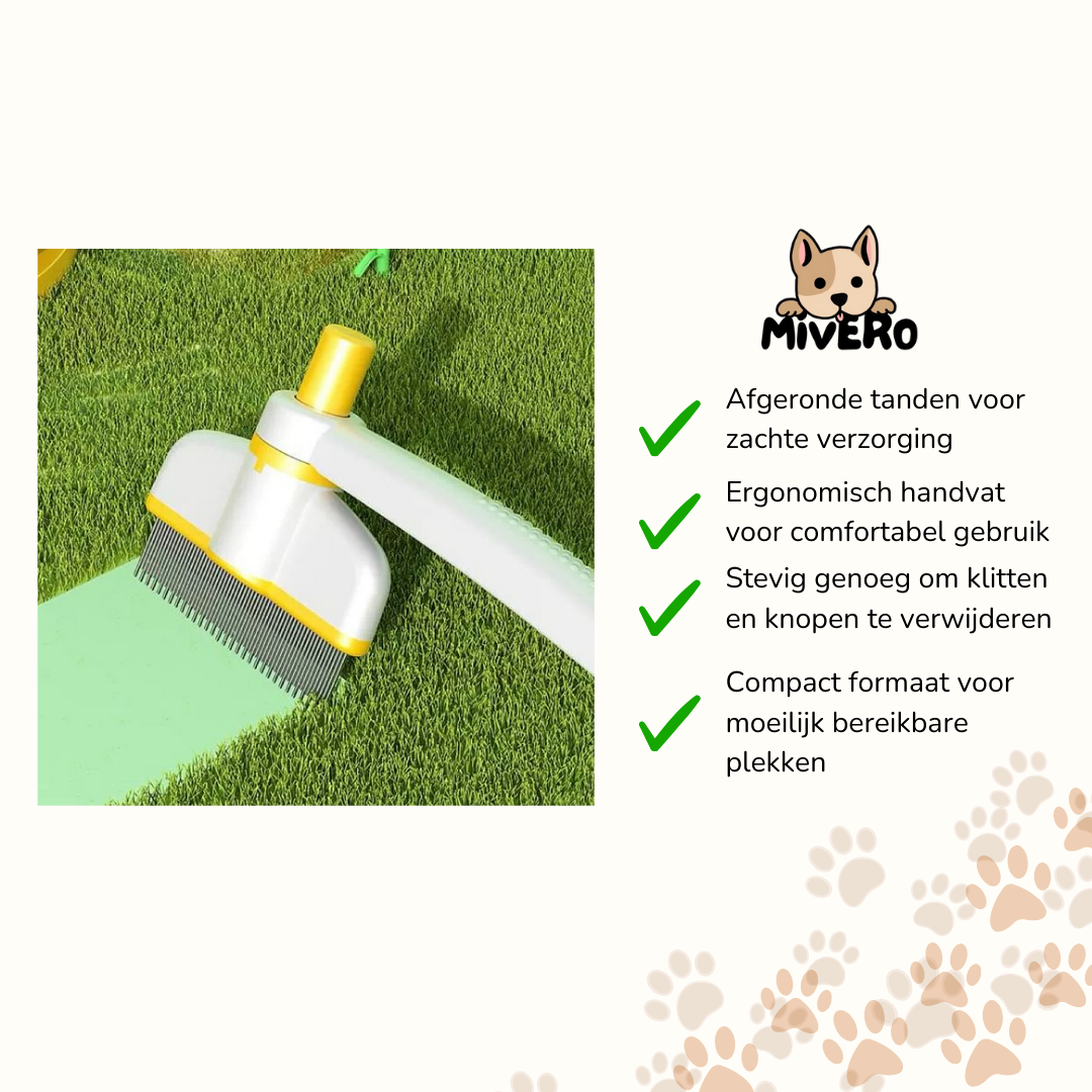 GroomEase - Ergonomische anti-klit huisdierenkam