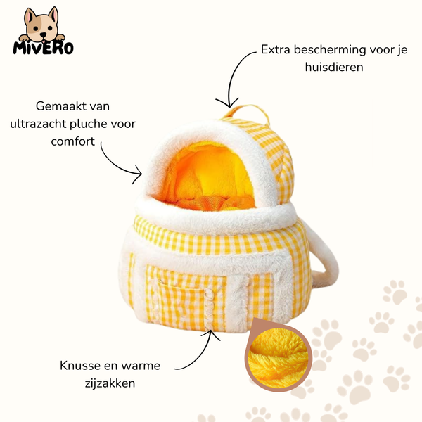Pawpod - Pluche veiligheidsriem petdrager