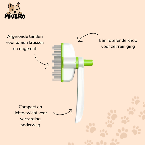 GroomEase - Ergonomische Anti-Klit Huisdierenkam