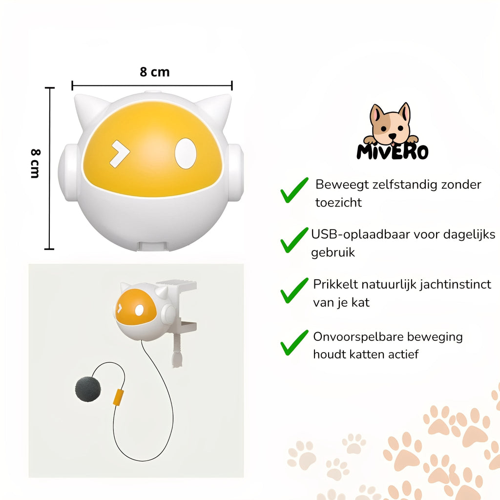 KittyBounce - Interactieve Oplaadbare Kattenbal - Mivero