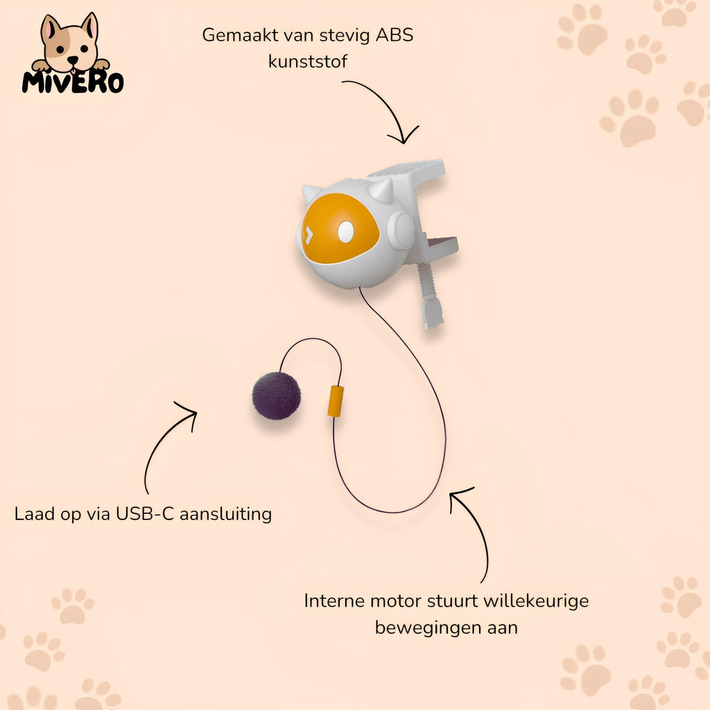 KittyBounce - Interactieve Oplaadbare Kattenbal - Mivero