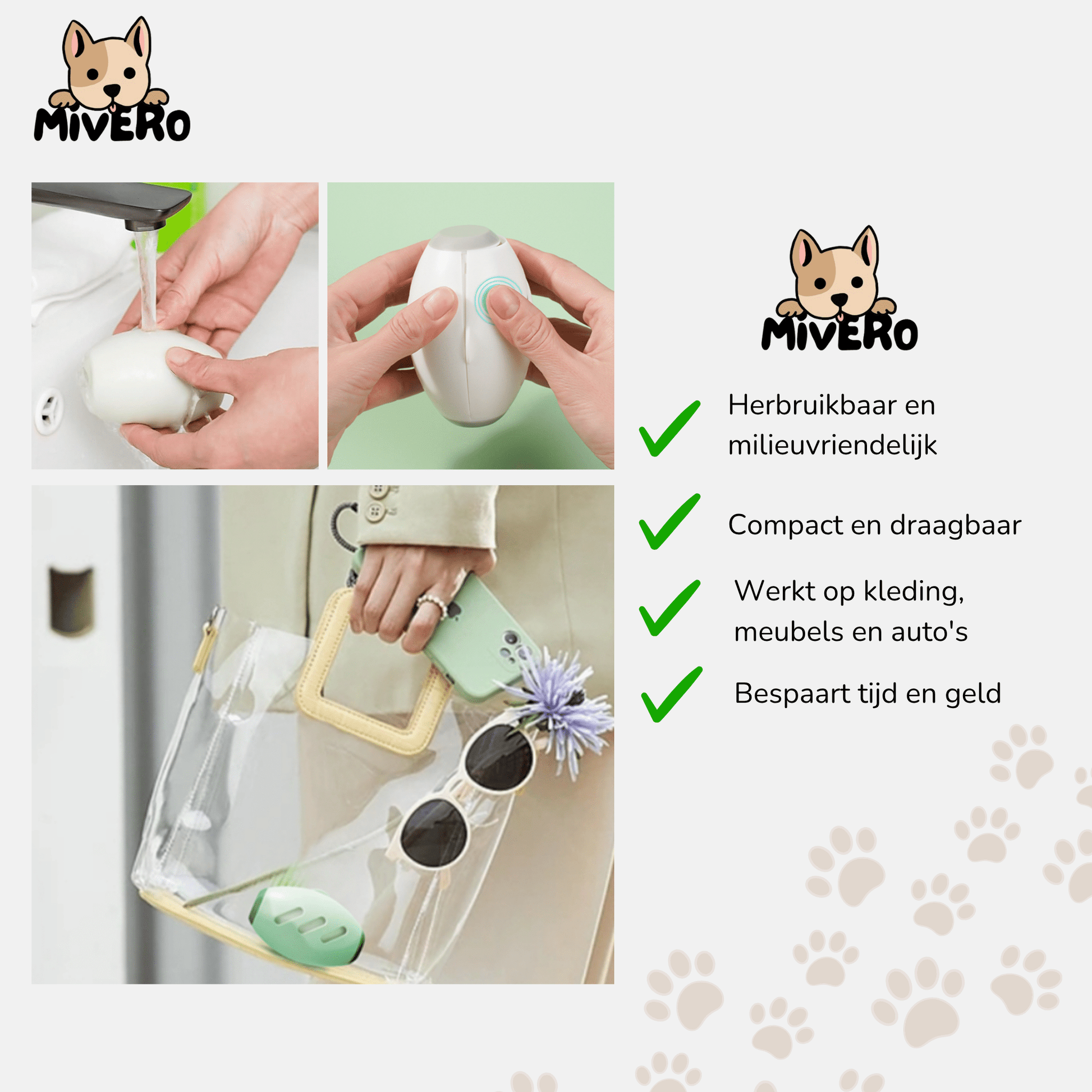 LintEase - Herbruikbare roller voor snelle reiniging - Mivero