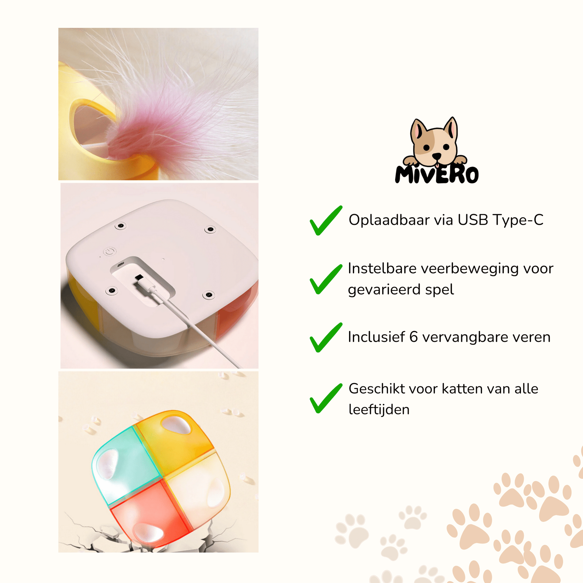 Loopa - Automatisch Interactief Kattenspeeltje - Mivero