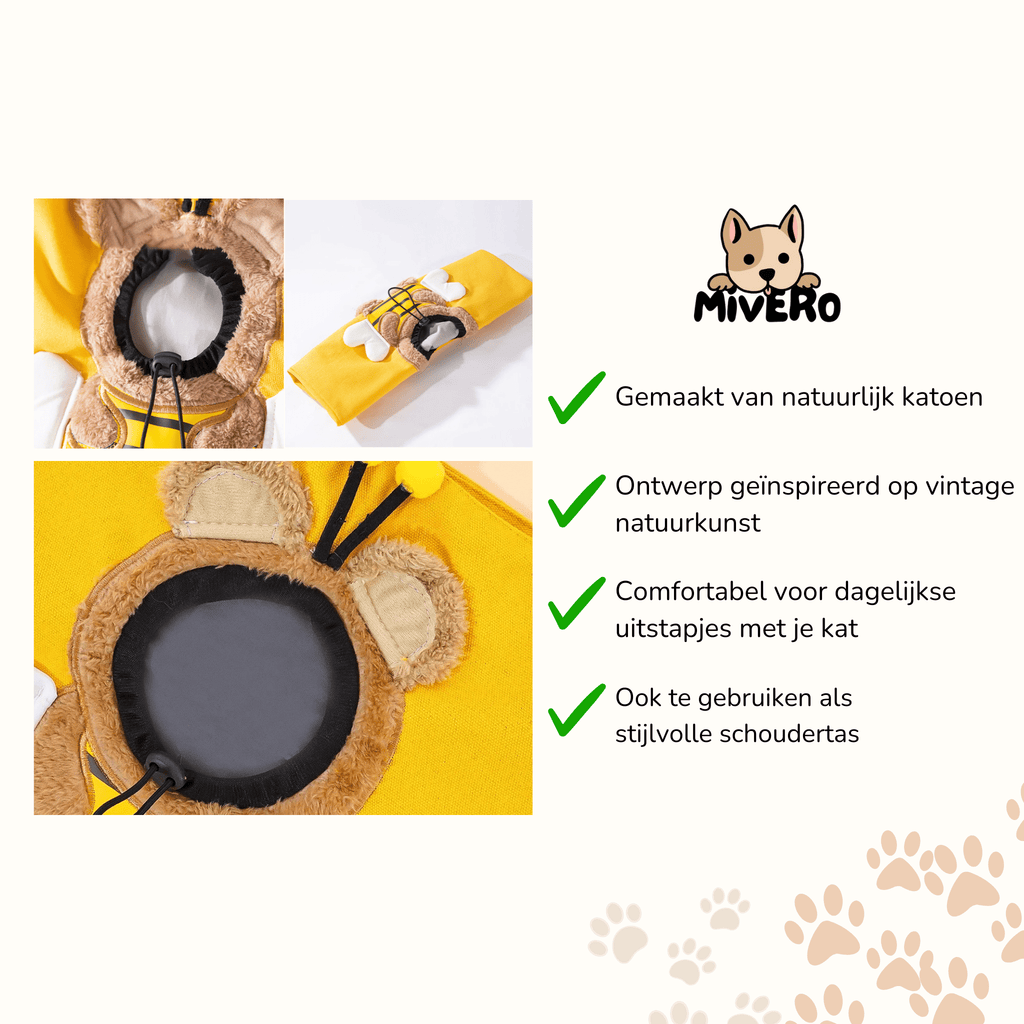 Luggipet - Canvas Kattenrugzak Lichtgewicht - Mivero