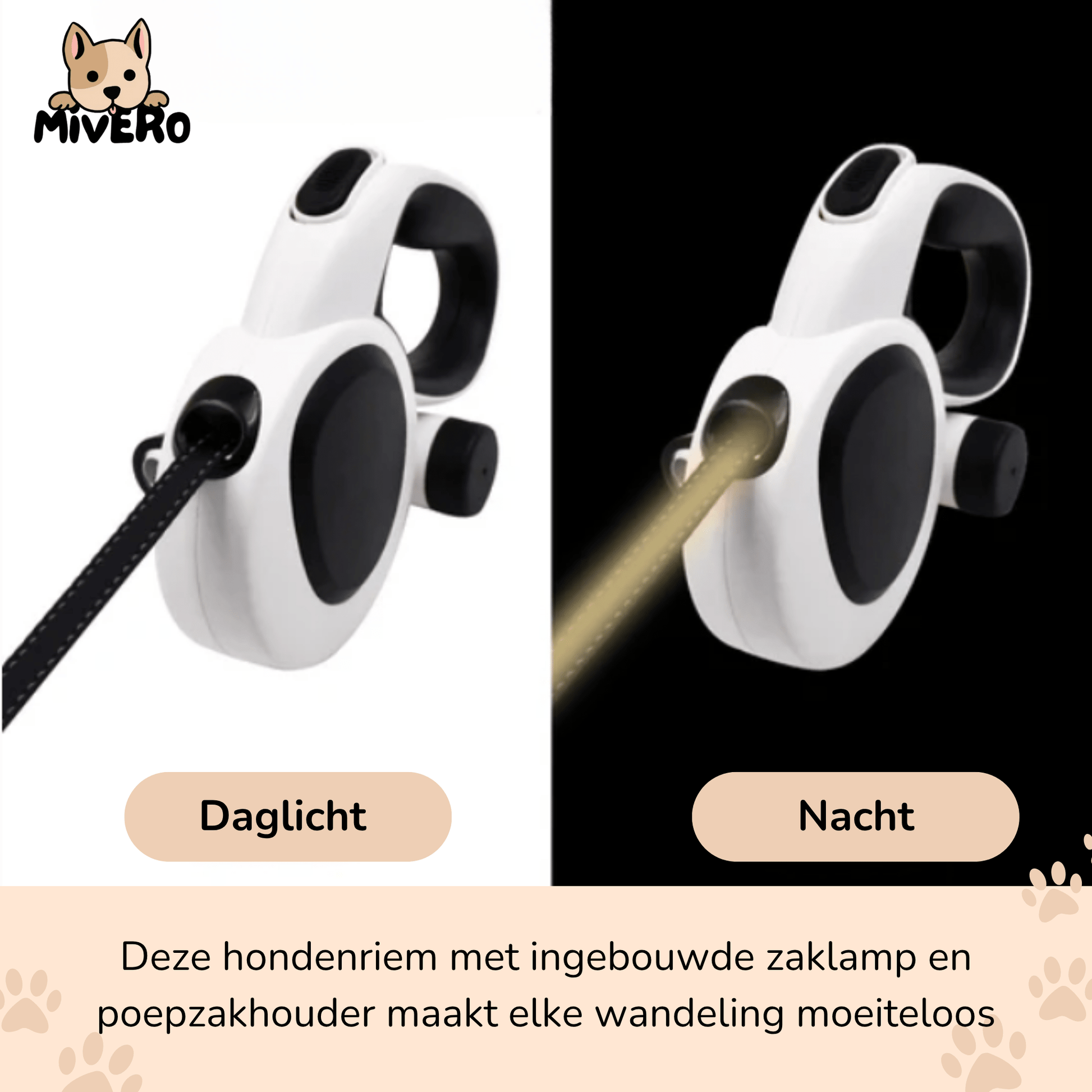 LumiLeash - Multifunctionele Verlichte Hondenriem - Mivero