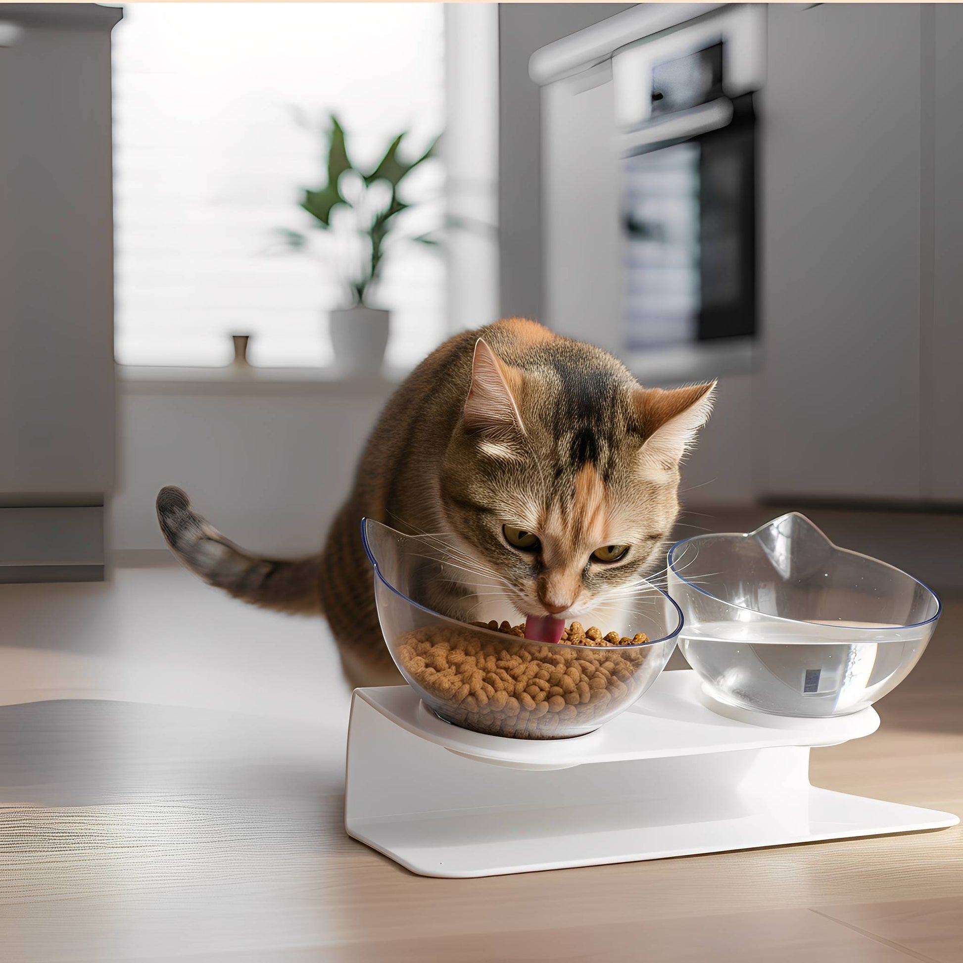 MealMate - Katten Voerbakken Verhoogd Met Standaard - Mivero