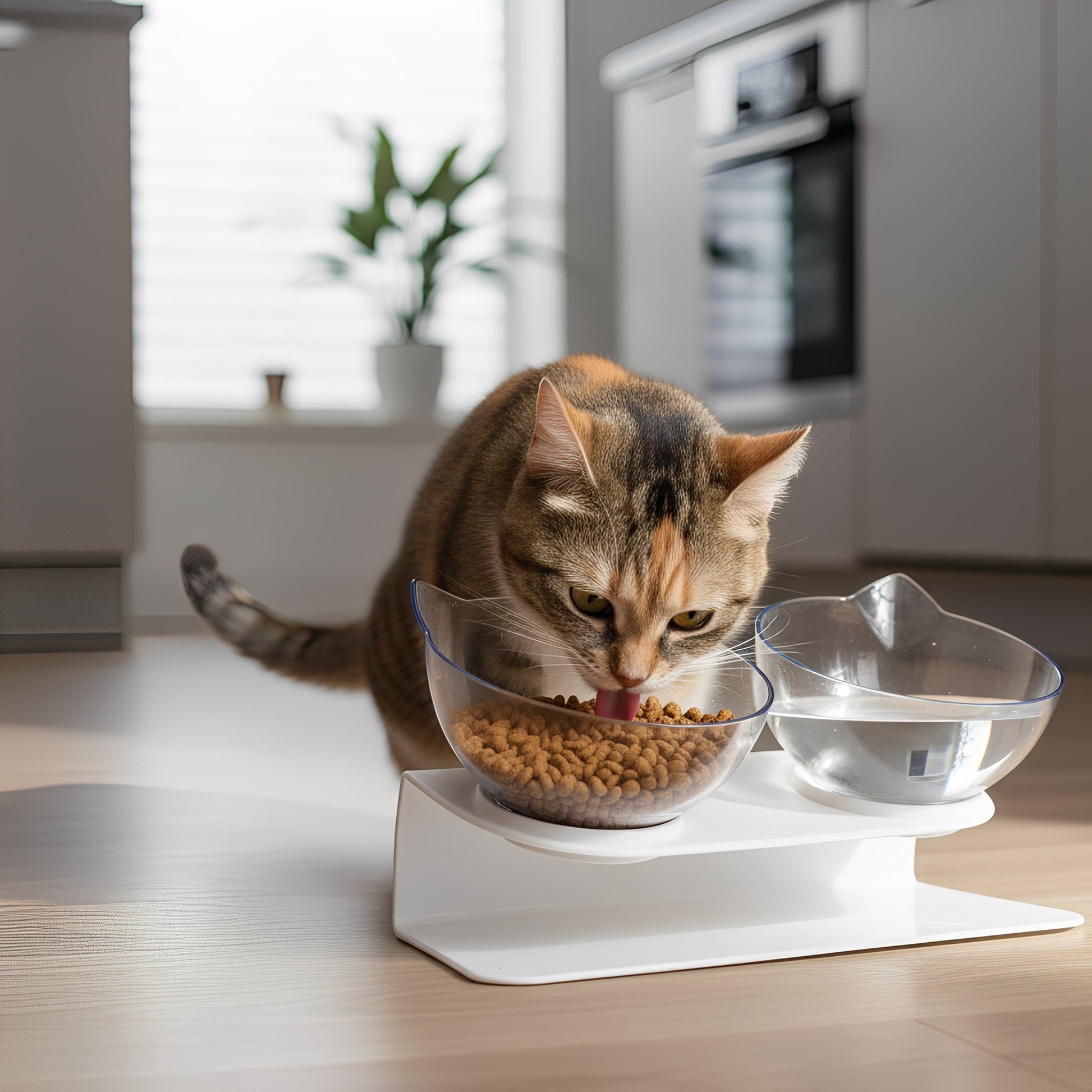 MealMate - Kattenvoerbak verhoogd 15° anti - braken - Mivero