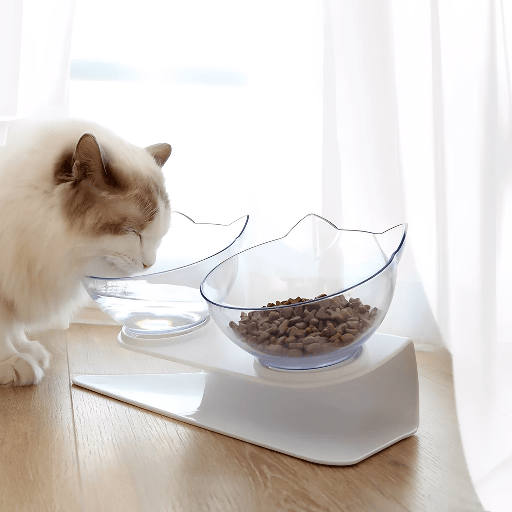 MealMate - Kattenvoerbak verhoogd 15° anti - braken - Mivero