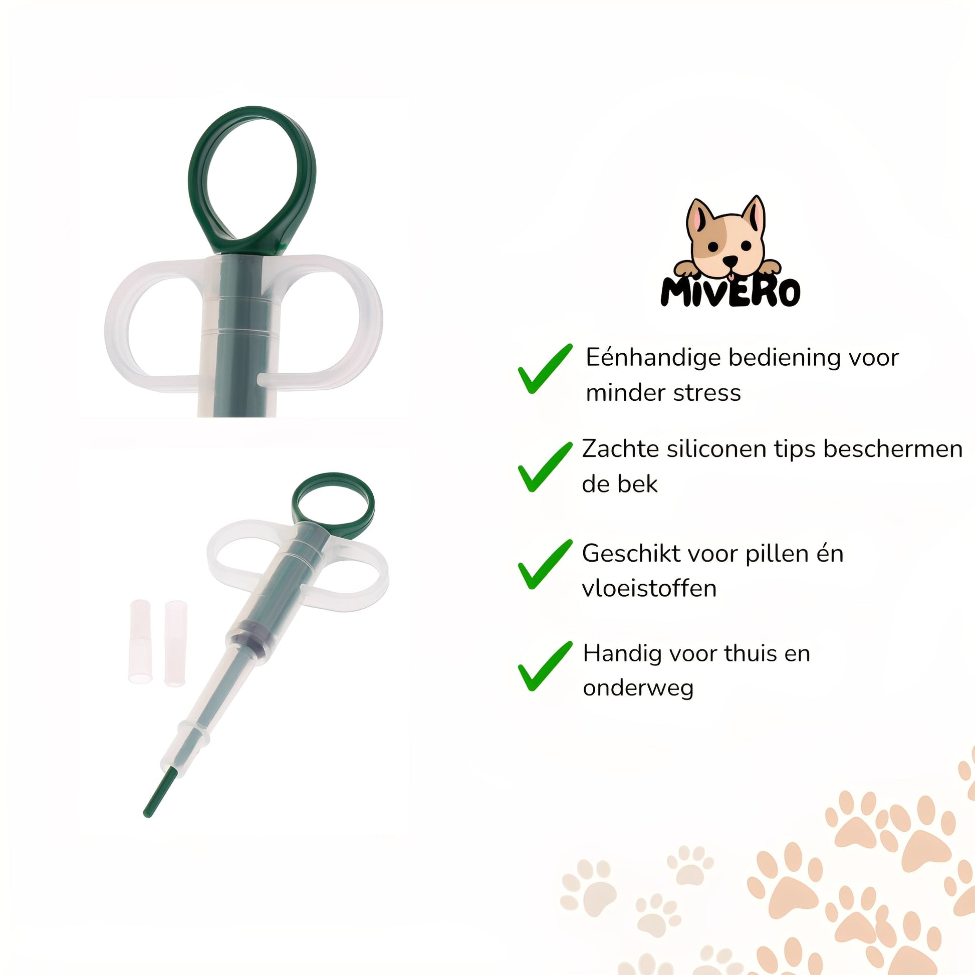 Medipaw - Silicone Medicatie Hond Injector - Mivero