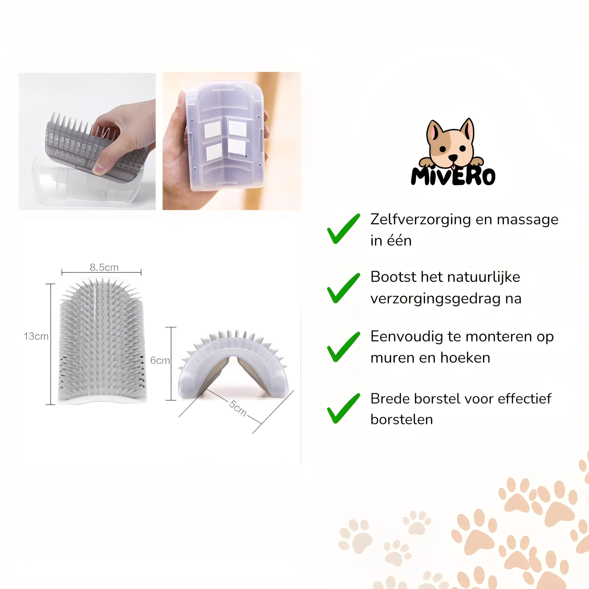 Mewssage - Zelfverzorgende Kattenborstel - Mivero