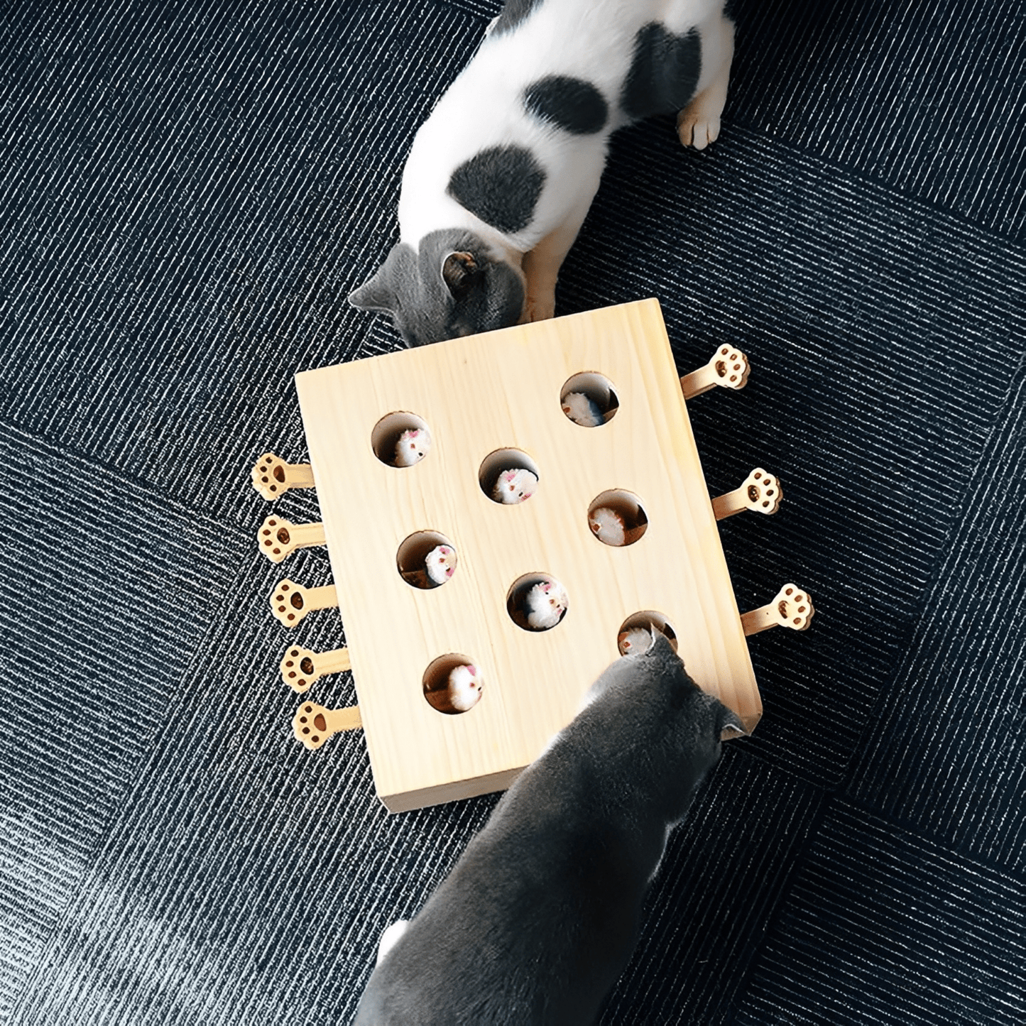 molehunt - houten whack - a - mole kattenspeelgoed - mivero