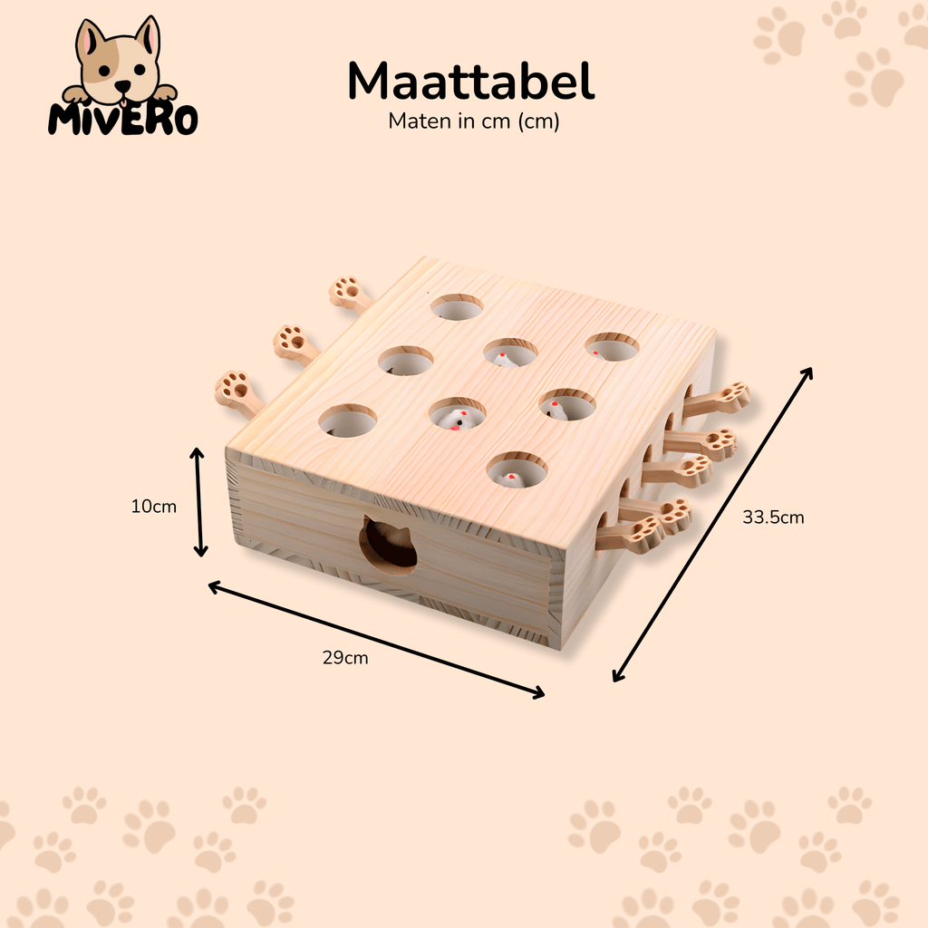 MoleHunt - Houten Whack - A - Mole KattenSpeelgoed - Mivero