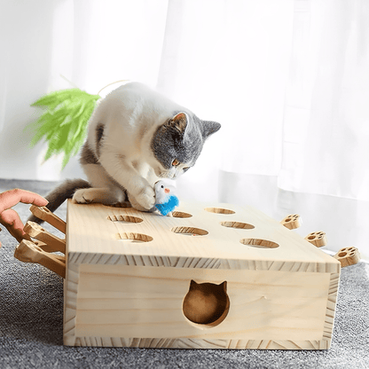 MoleHunt - Houten Whack - A - Mole KattenSpeelgoed - Mivero