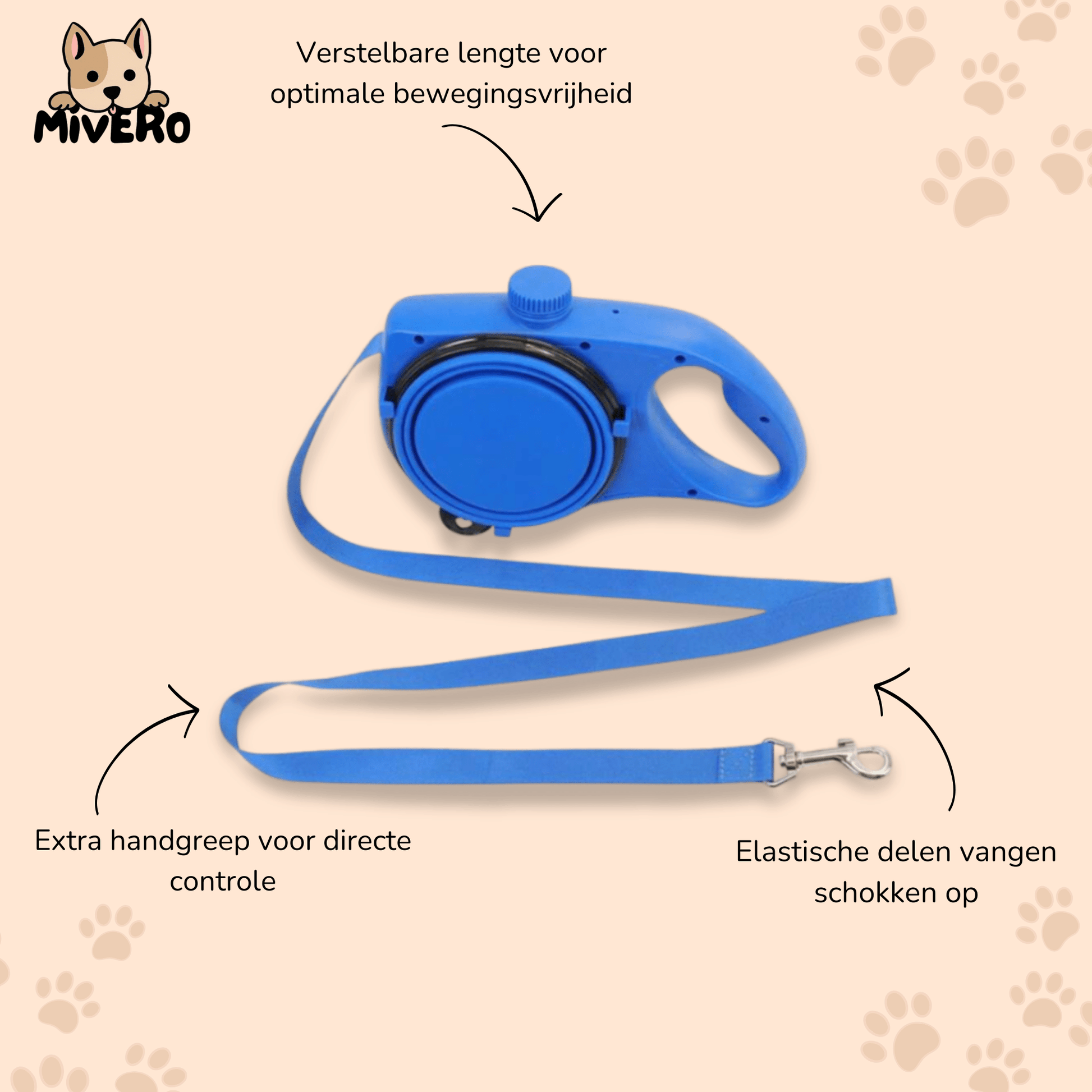 MoveMate - Handsfree Reflecterende Hondenlijn - Mivero