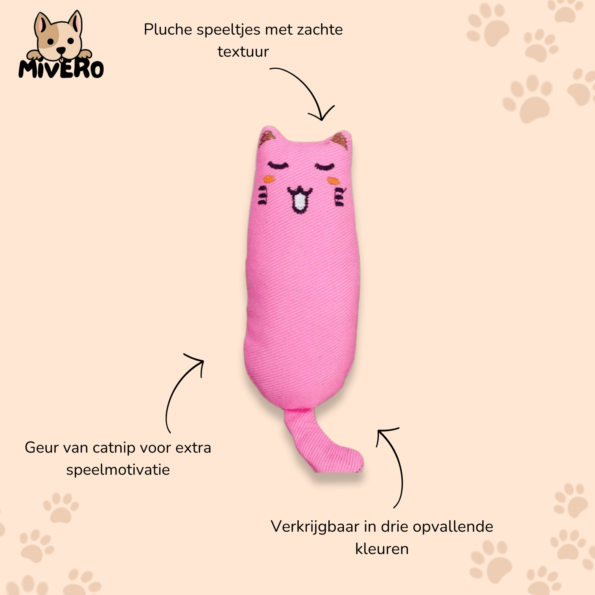 Munchpaw - Catnip Pluche Tandspeeltjes - Mivero