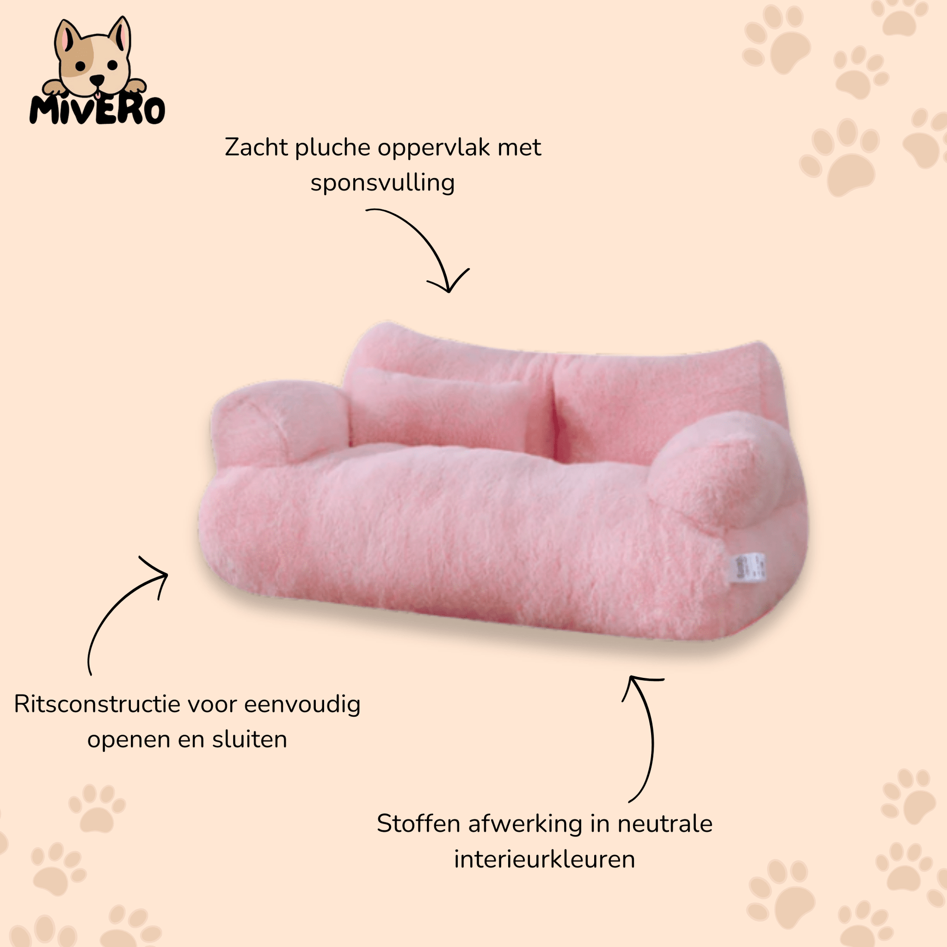 Naptura - Kalmerende Pluche Huisdiersofa - Mivero