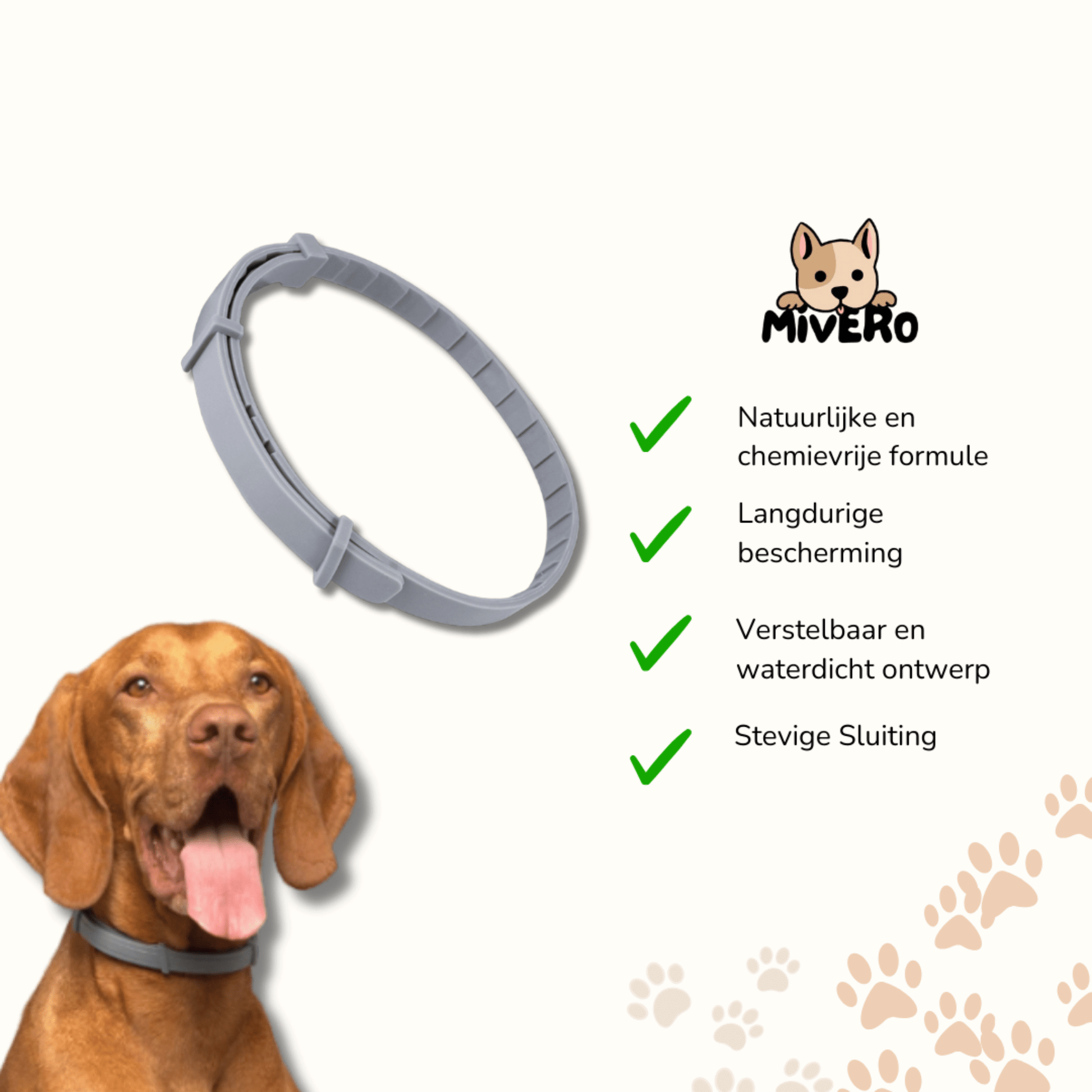 NatureGuard - Natuurlijke Anti - Teken Huisdierhalsband - Mivero