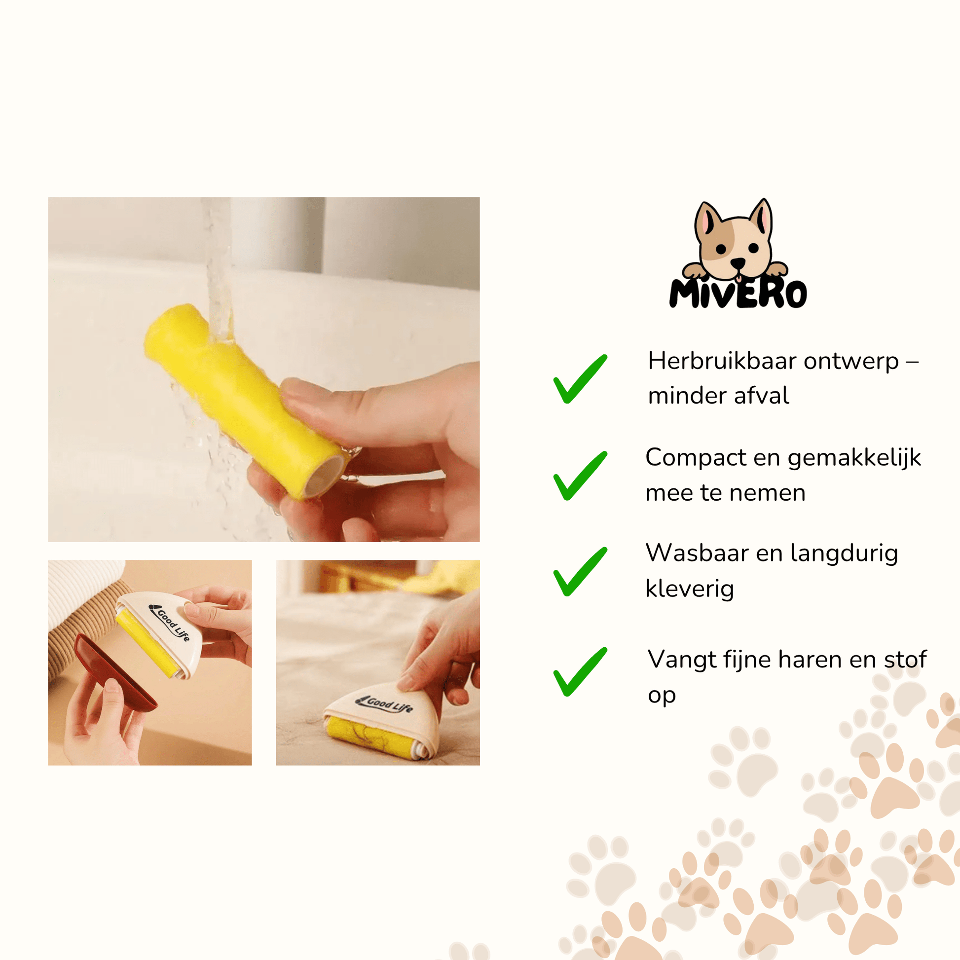NeatSwipe - Herbruikbare Huisdierhaar Roller - Mivero