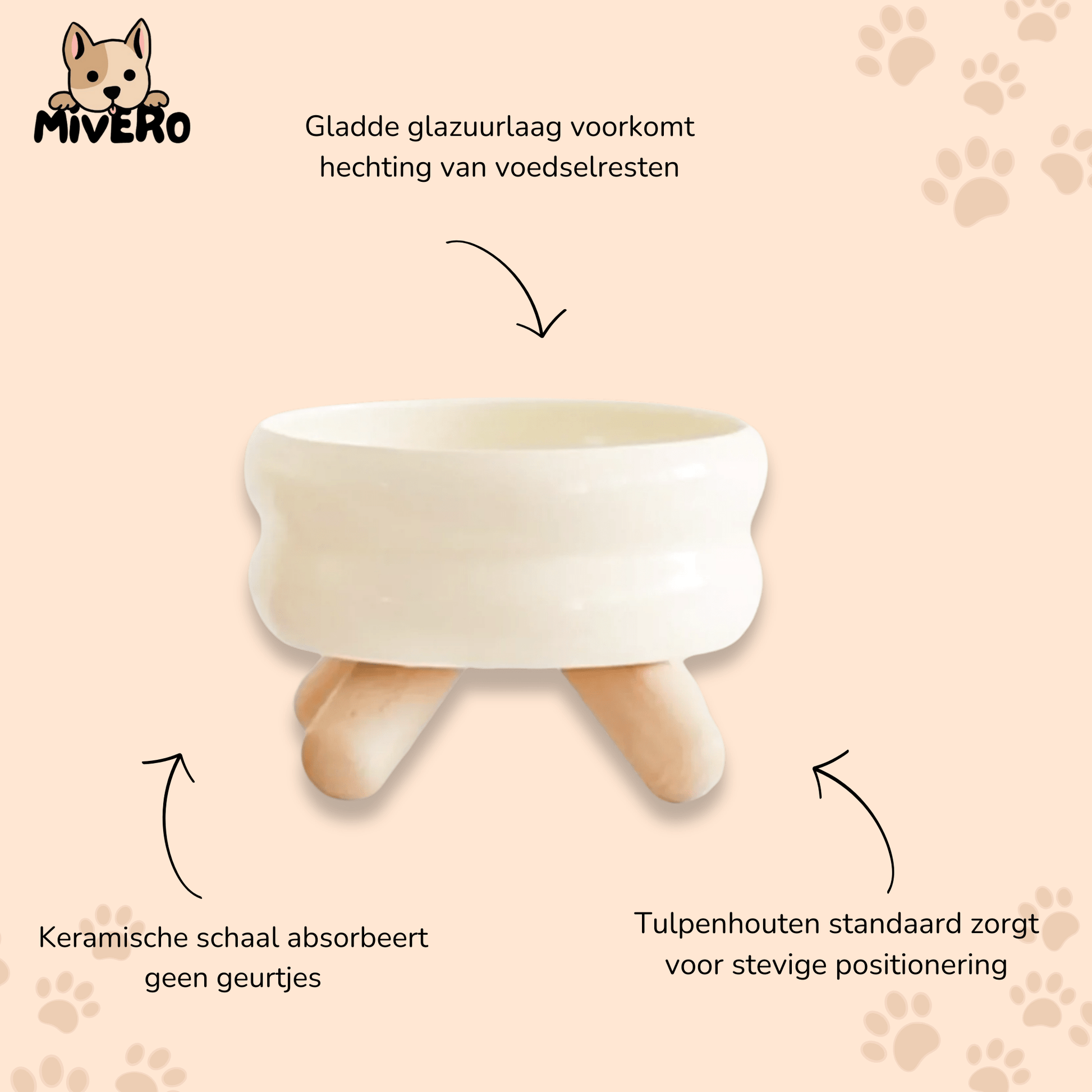 Nestle - Keramische Verhoogde Voerbak - Mivero