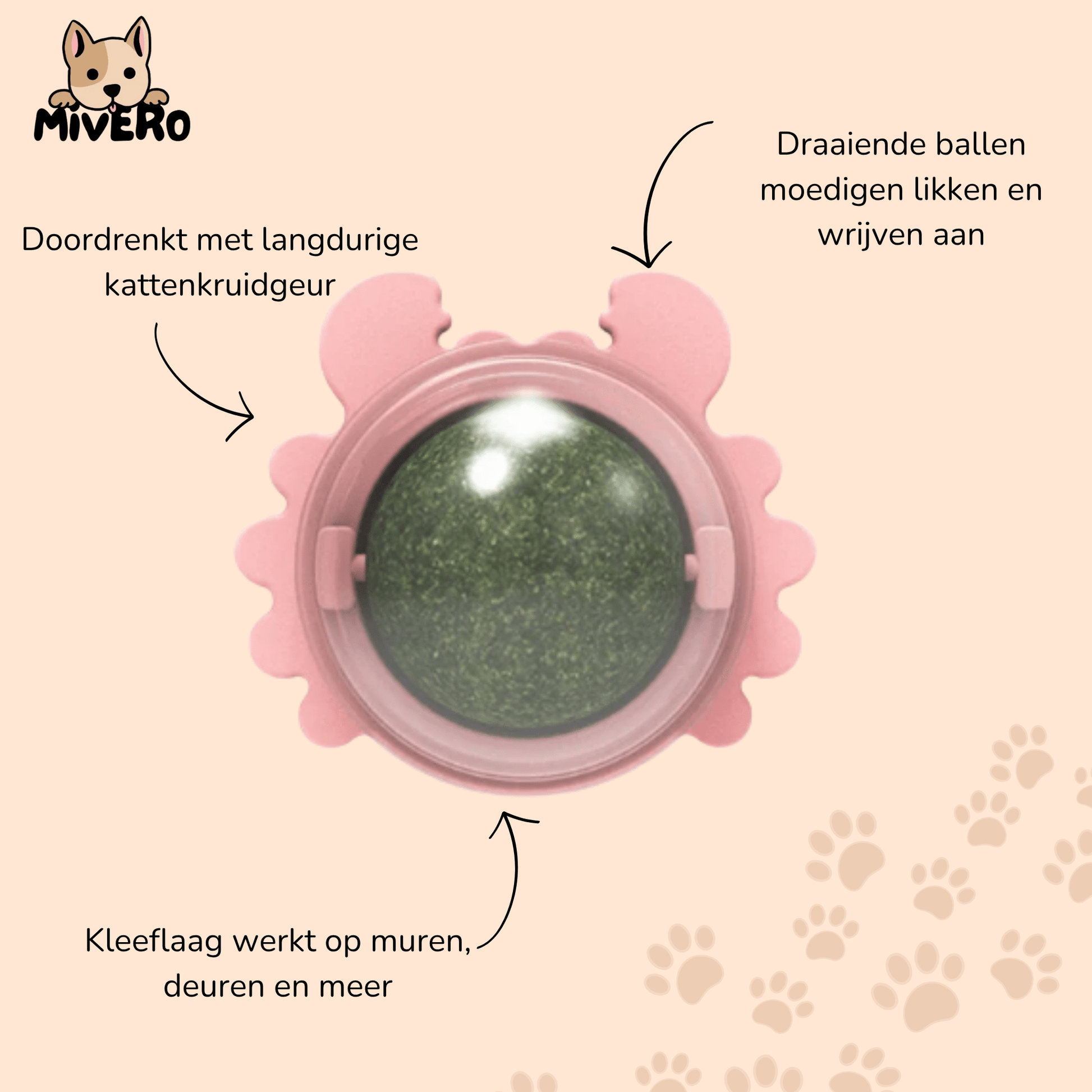 NipSpin - Draaibare Kattenkruid Likbal - Mivero