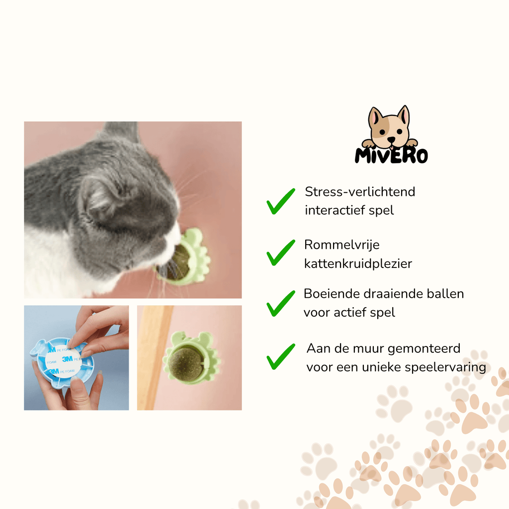 NipSpin - Draaibare Kattenkruid Likbal - Mivero