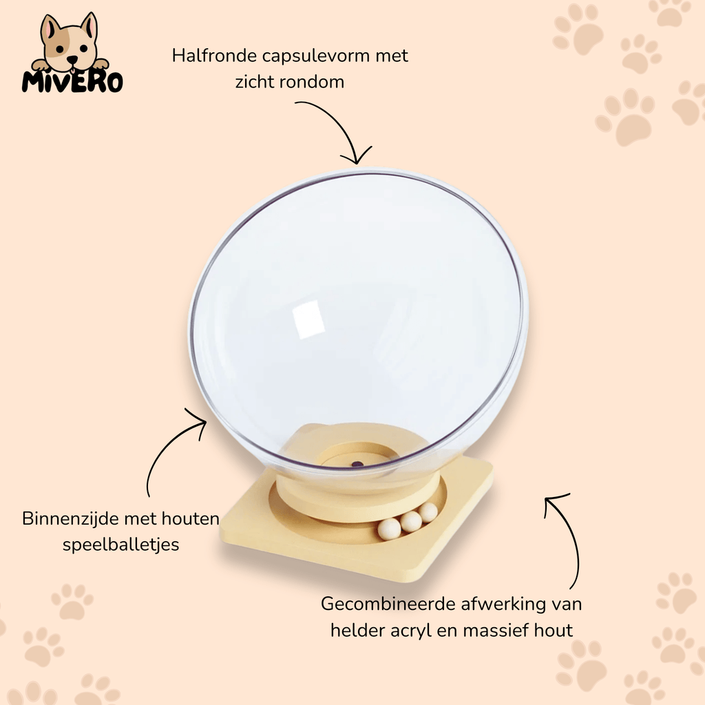 Pawdome - Transparante Speelcapsule Kattenbed - Mivero