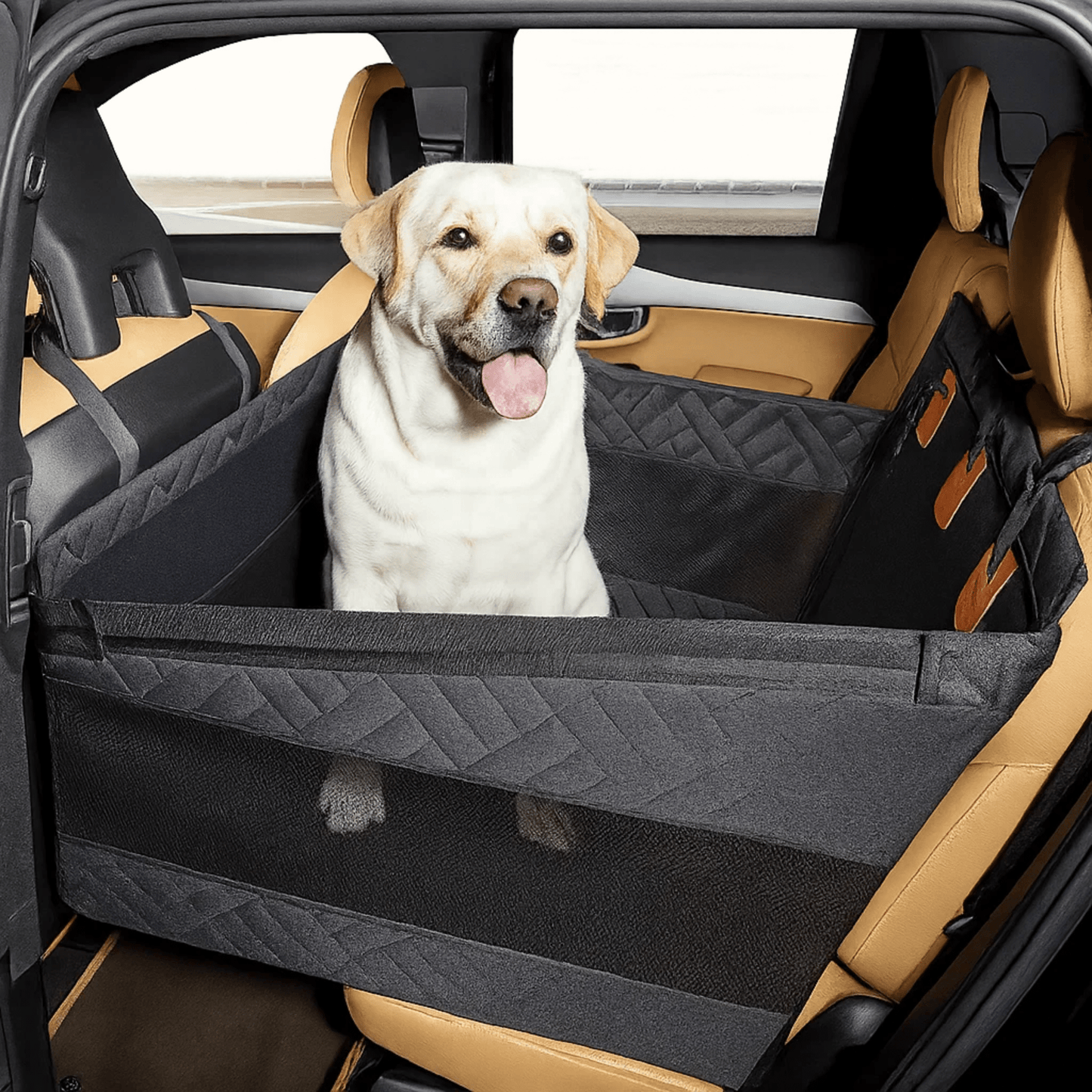 pawfort - waterdicht harde bodem honden achterbankverlenger - mivero