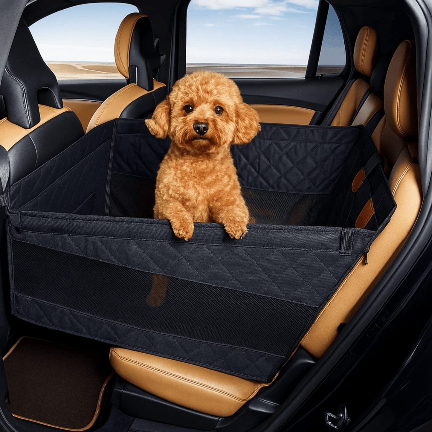 pawfort - waterdicht harde bodem honden achterbankverlenger - mivero