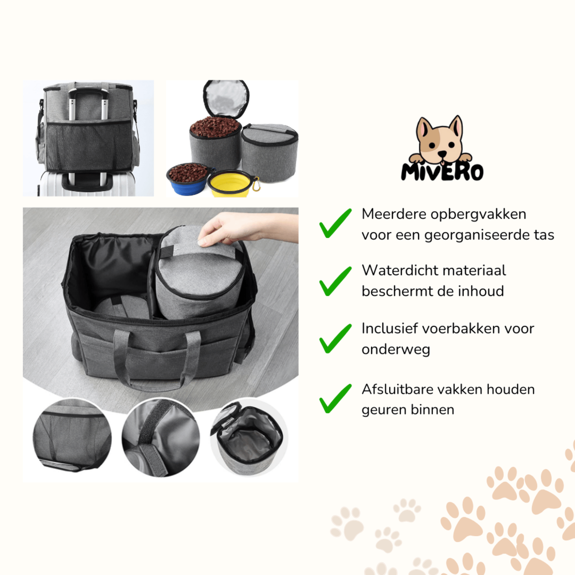 Pawganizer - Waterdichte Organizer Reistas - Mivero