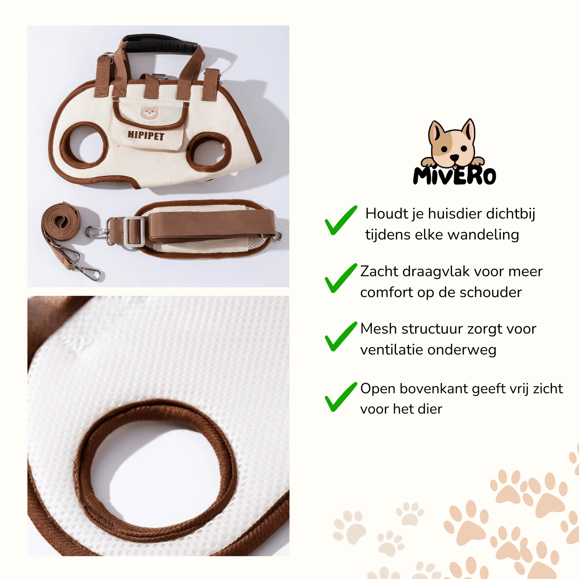 Pawket - Ademende Draagbare Huisdiersling - Mivero