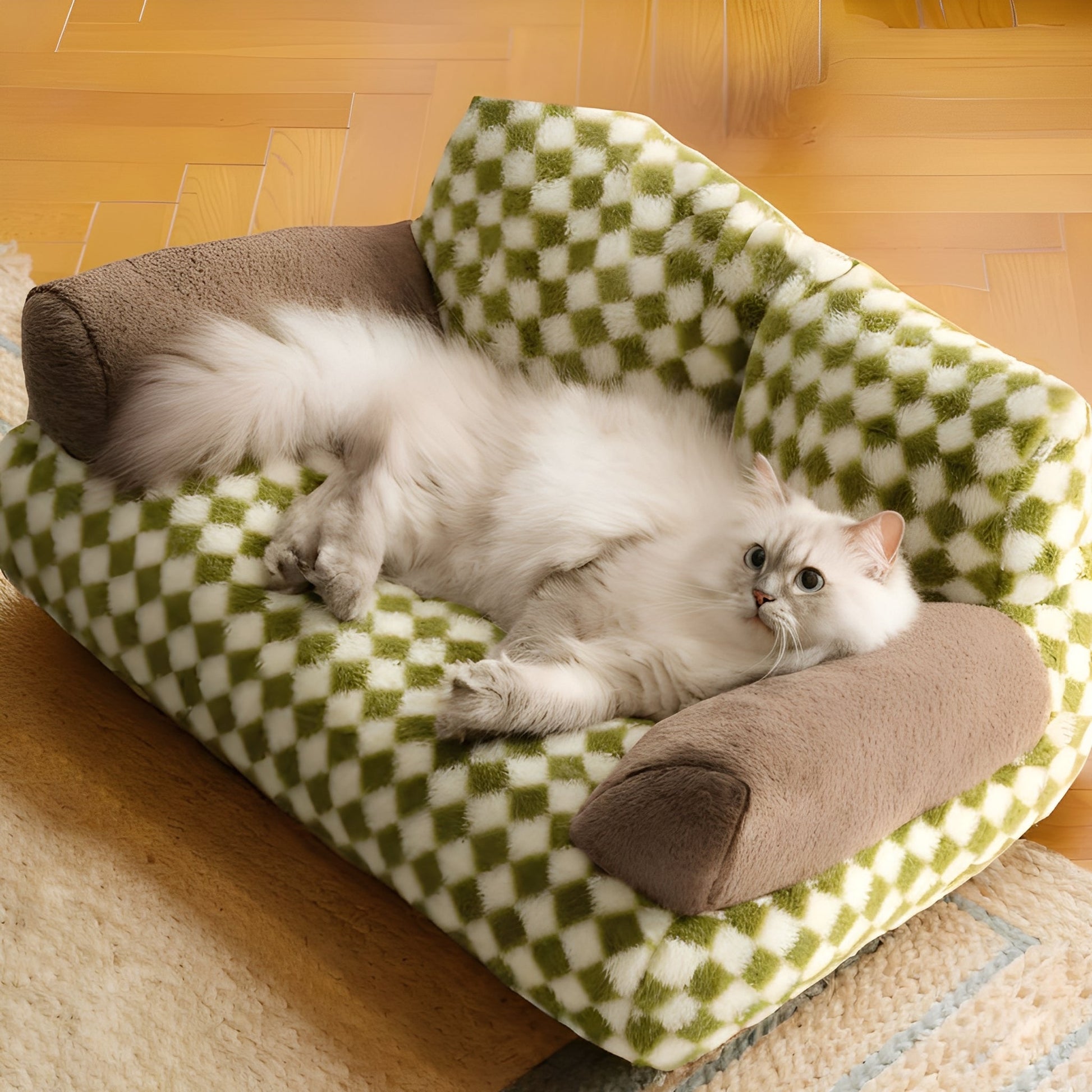 Pawmora - Kattenbed Sofa Pluche Wasbare Hoes - Mivero