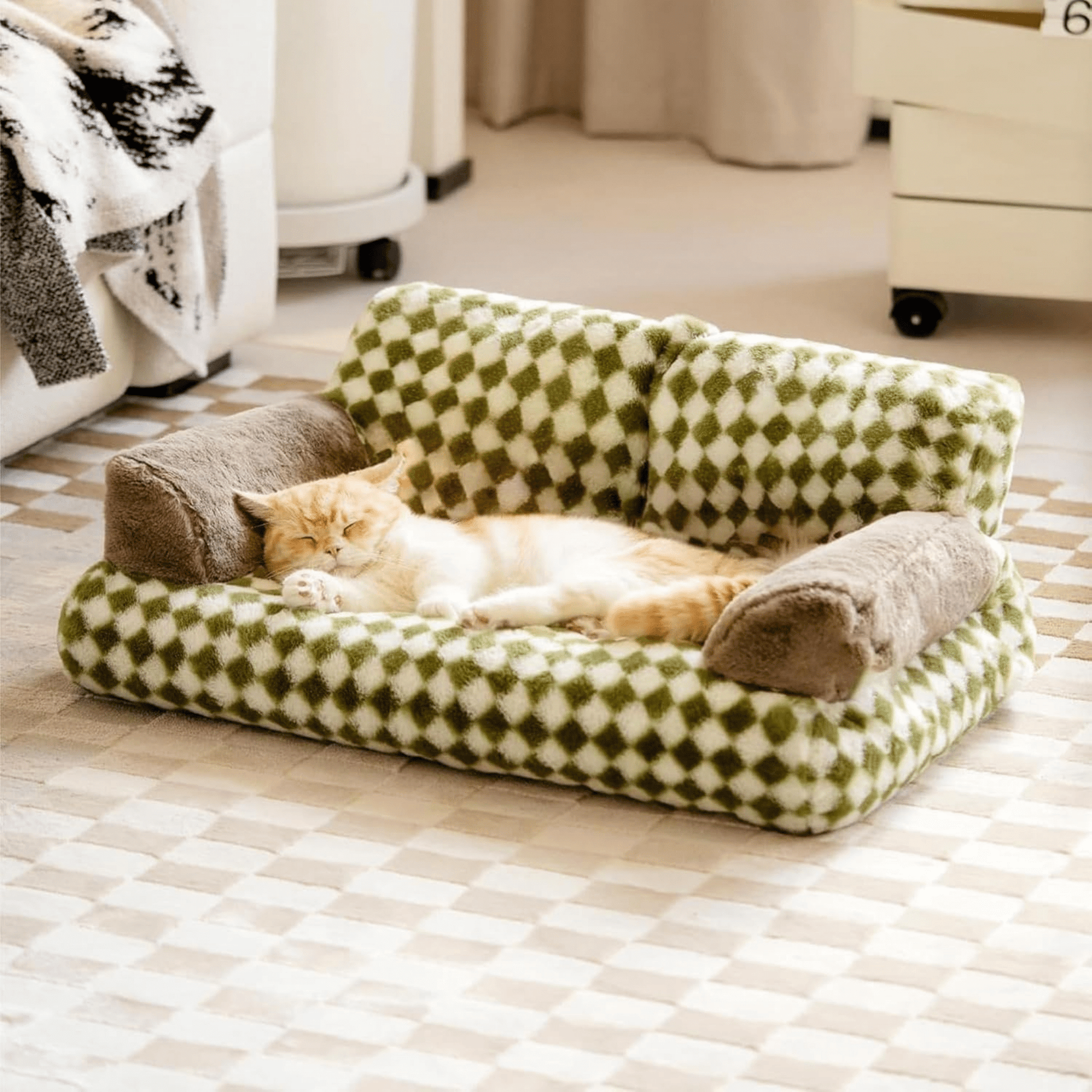 Pawmora - Kattenbed Sofa Pluche Wasbare Hoes - Mivero