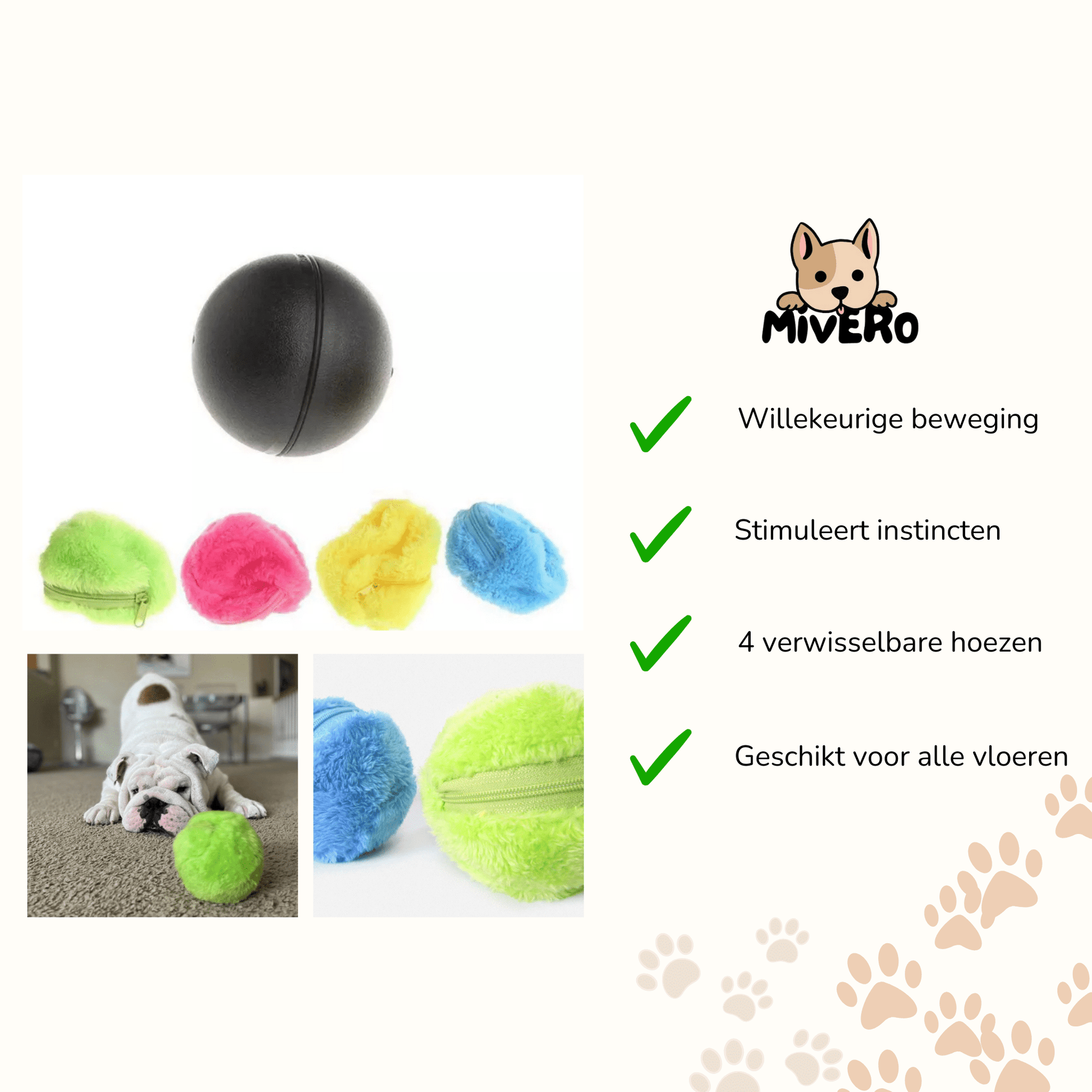 PawMotion - 4 Verpakt Interactief Hondenspeelgoed - Mivero