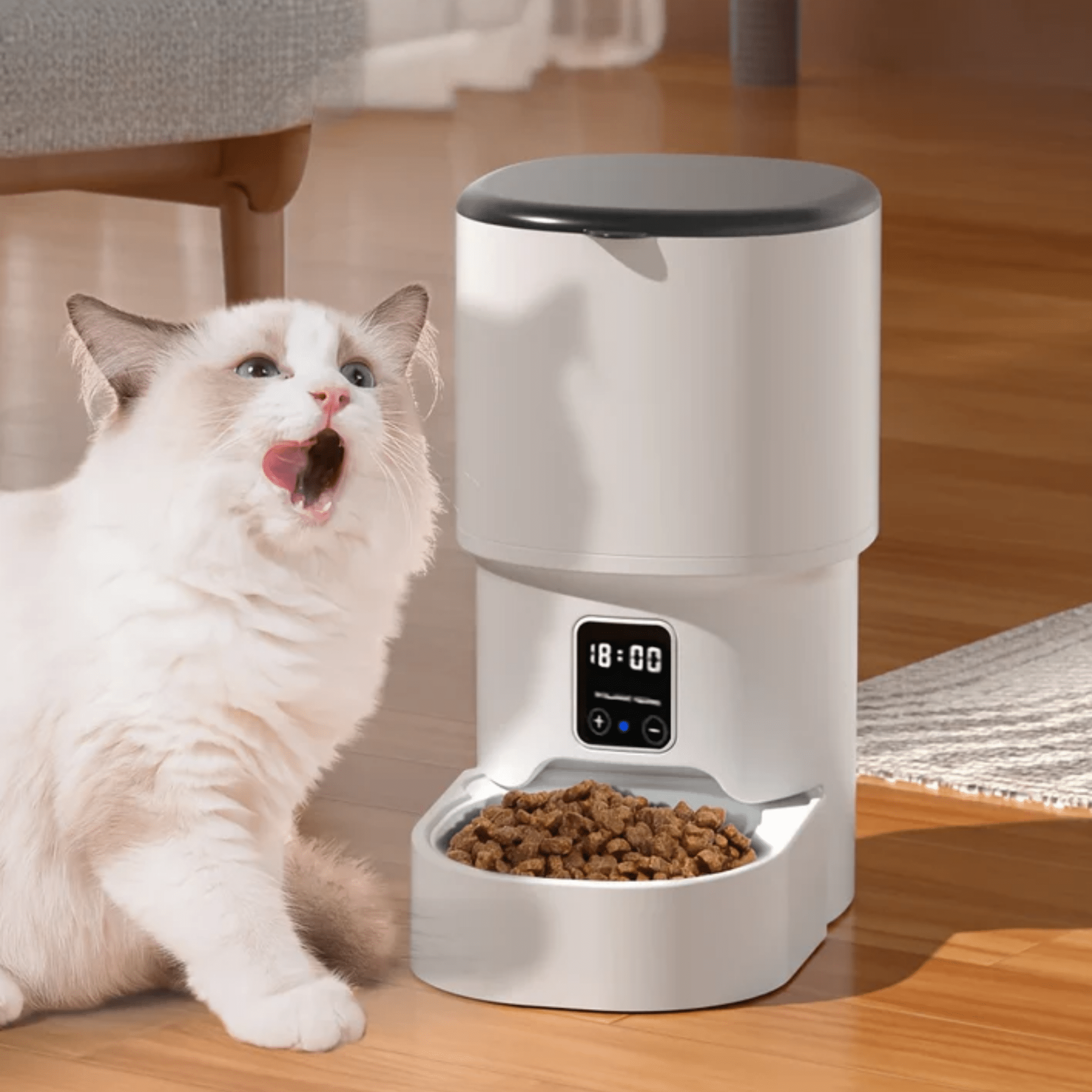 PawNect - Knopgestuurde Voerautomaat Huisdieren - Mivero