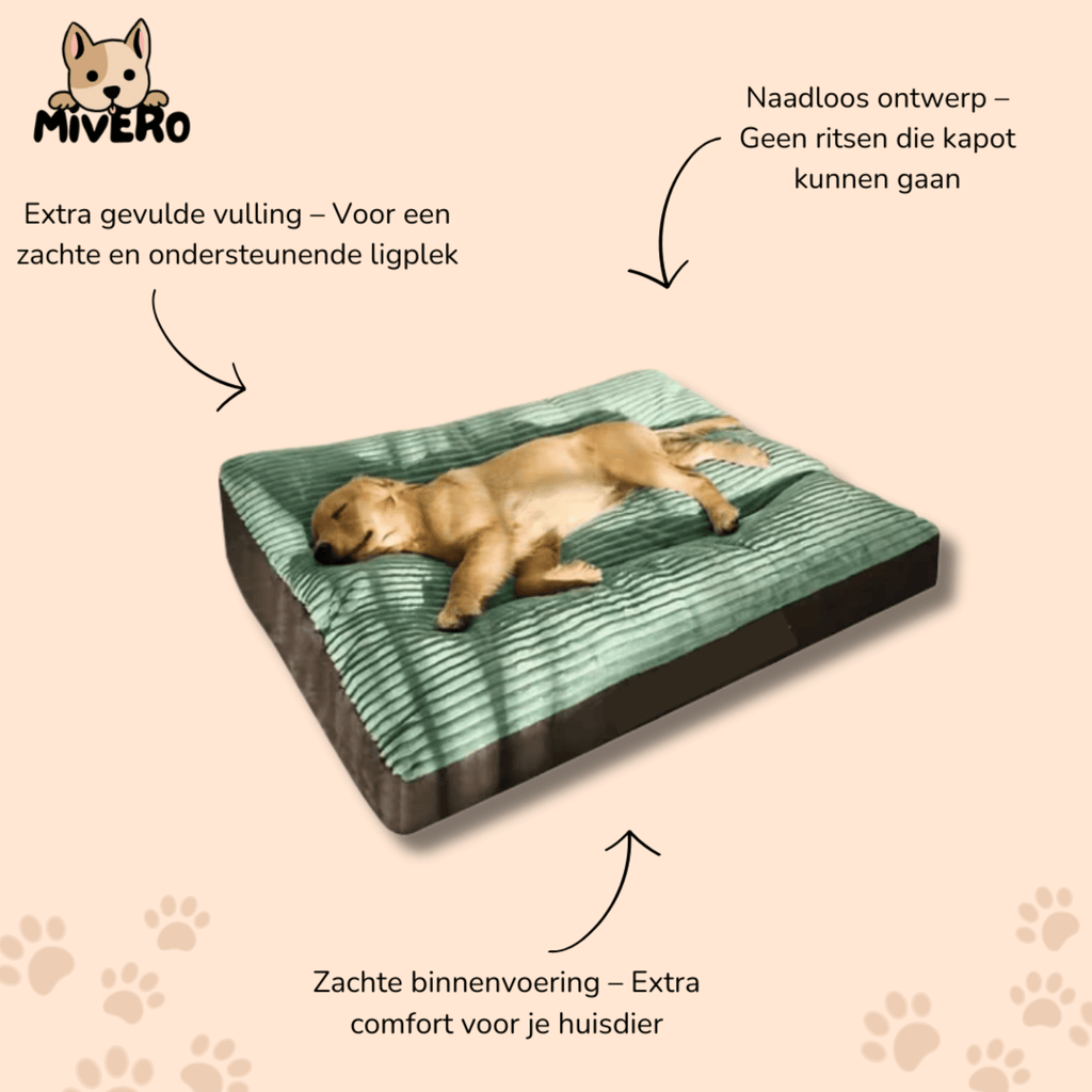 PawNest - Anti - Slip Pluche Hondenbed - Mivero