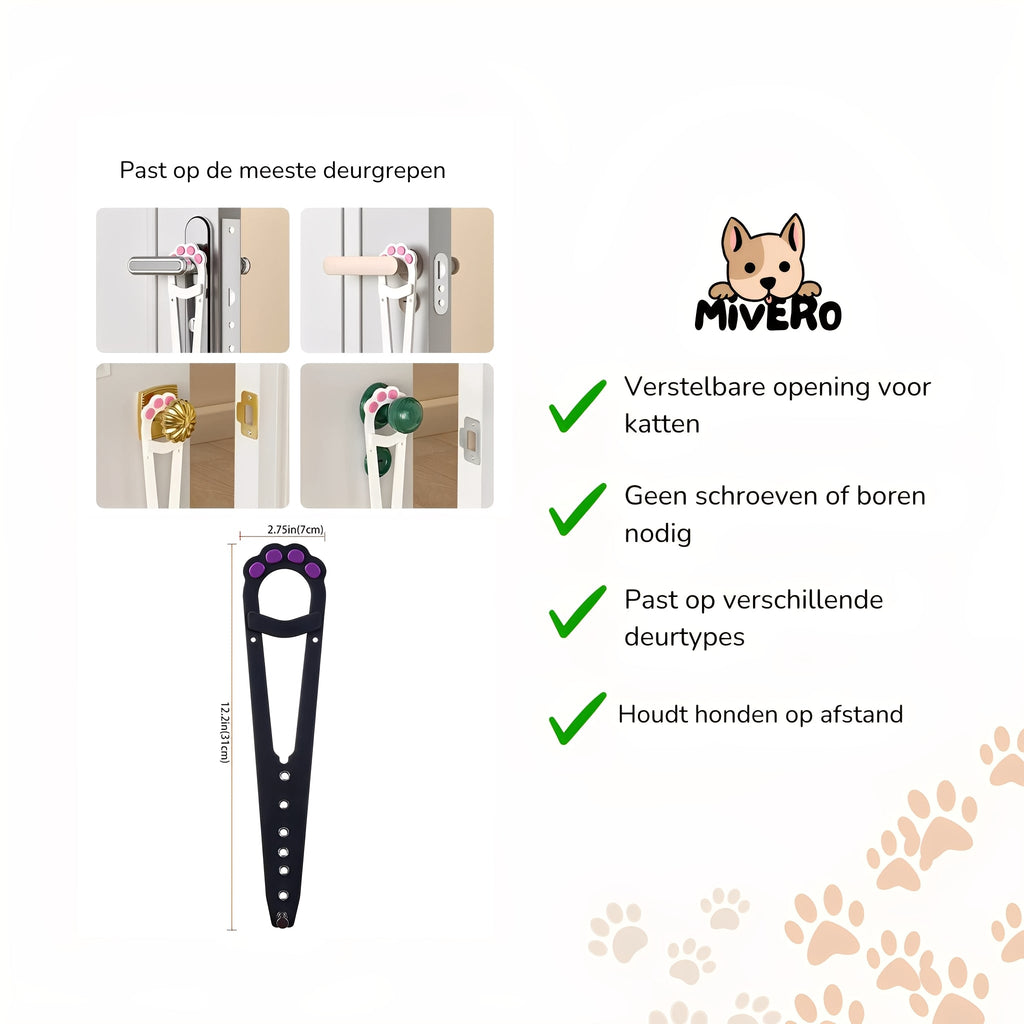 Pawpass - Verstelbare Katten Toegangsband - Mivero