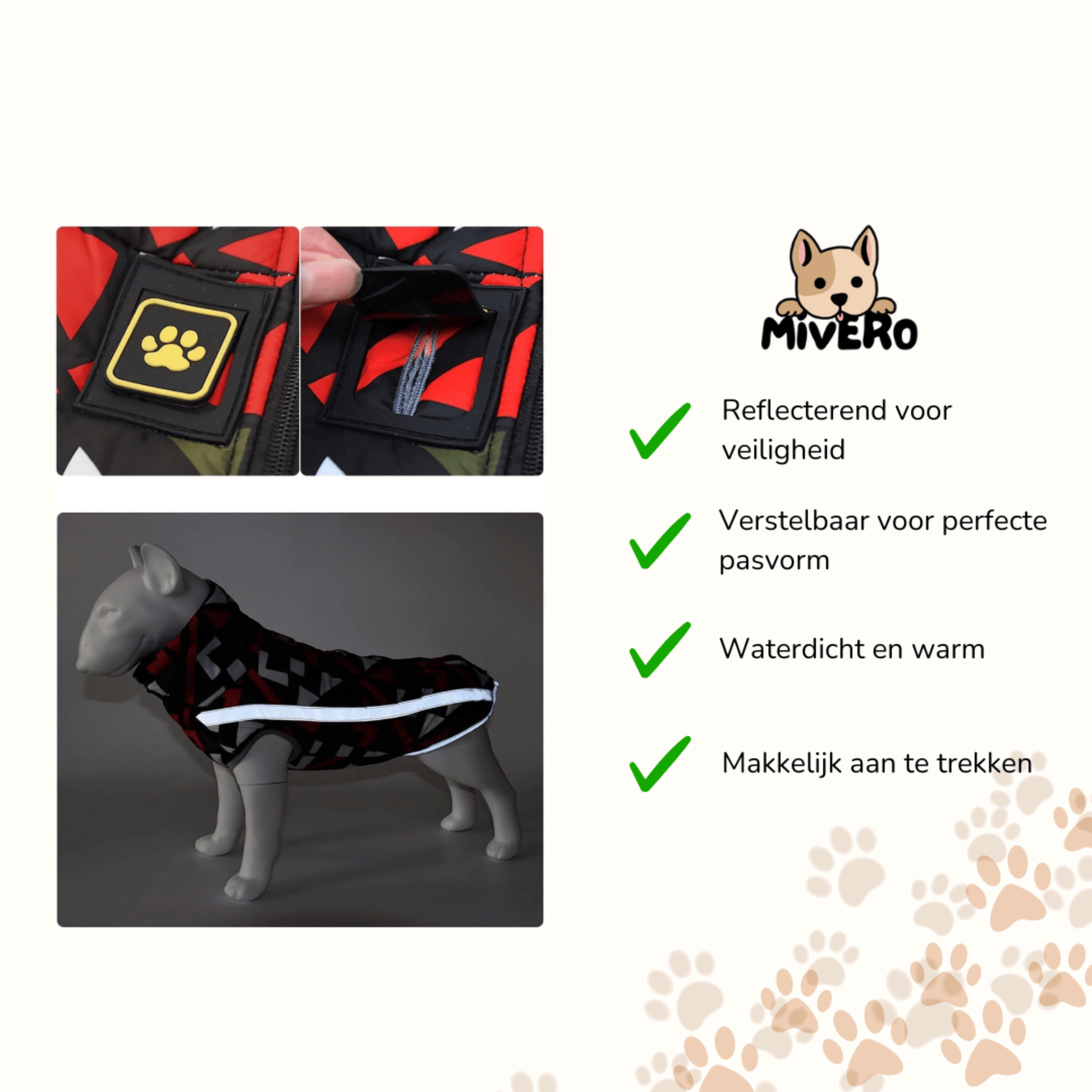 PawProof - Waterdichte Reflecterende Hondencoat - Mivero