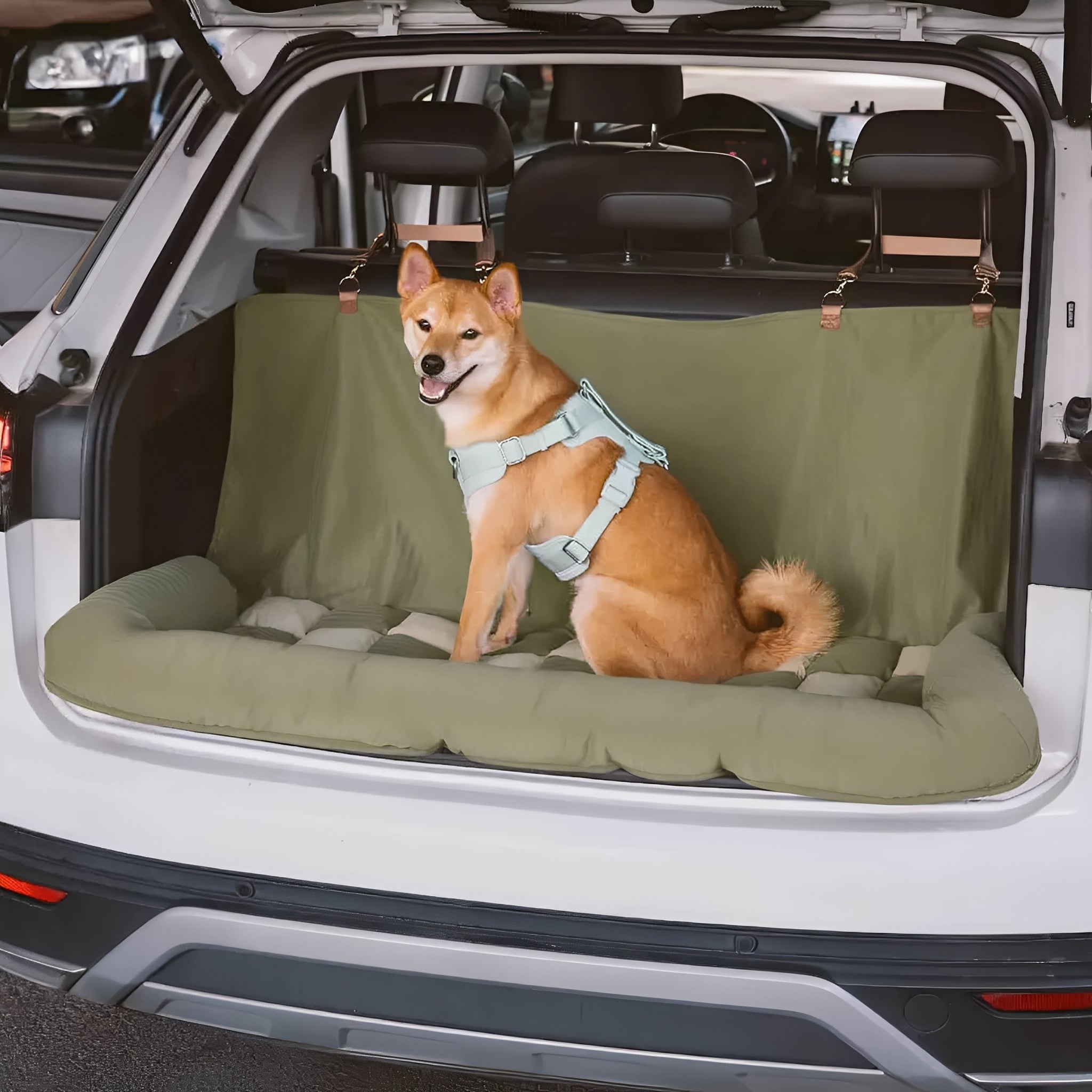 PawSecure - Honden Autobed voor Achterbank met Veiligheidsriem - Mivero