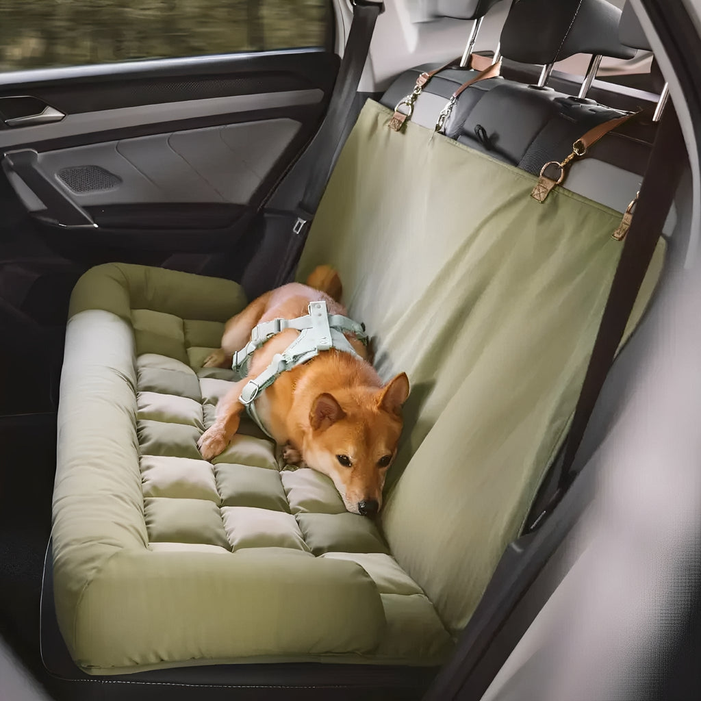 PawSecure - Honden Autobed voor Achterbank met Veiligheidsriem - Mivero