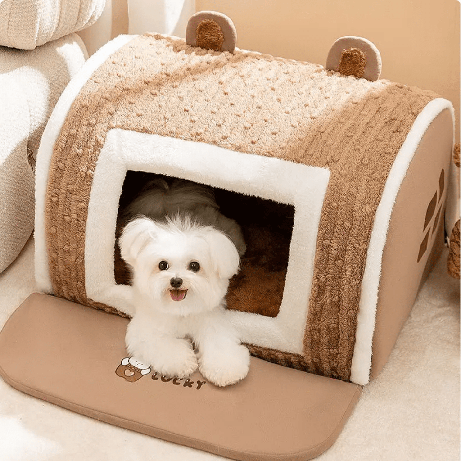 Pawshelter - Pluche Veiligheids Huisdierenbed - Mivero