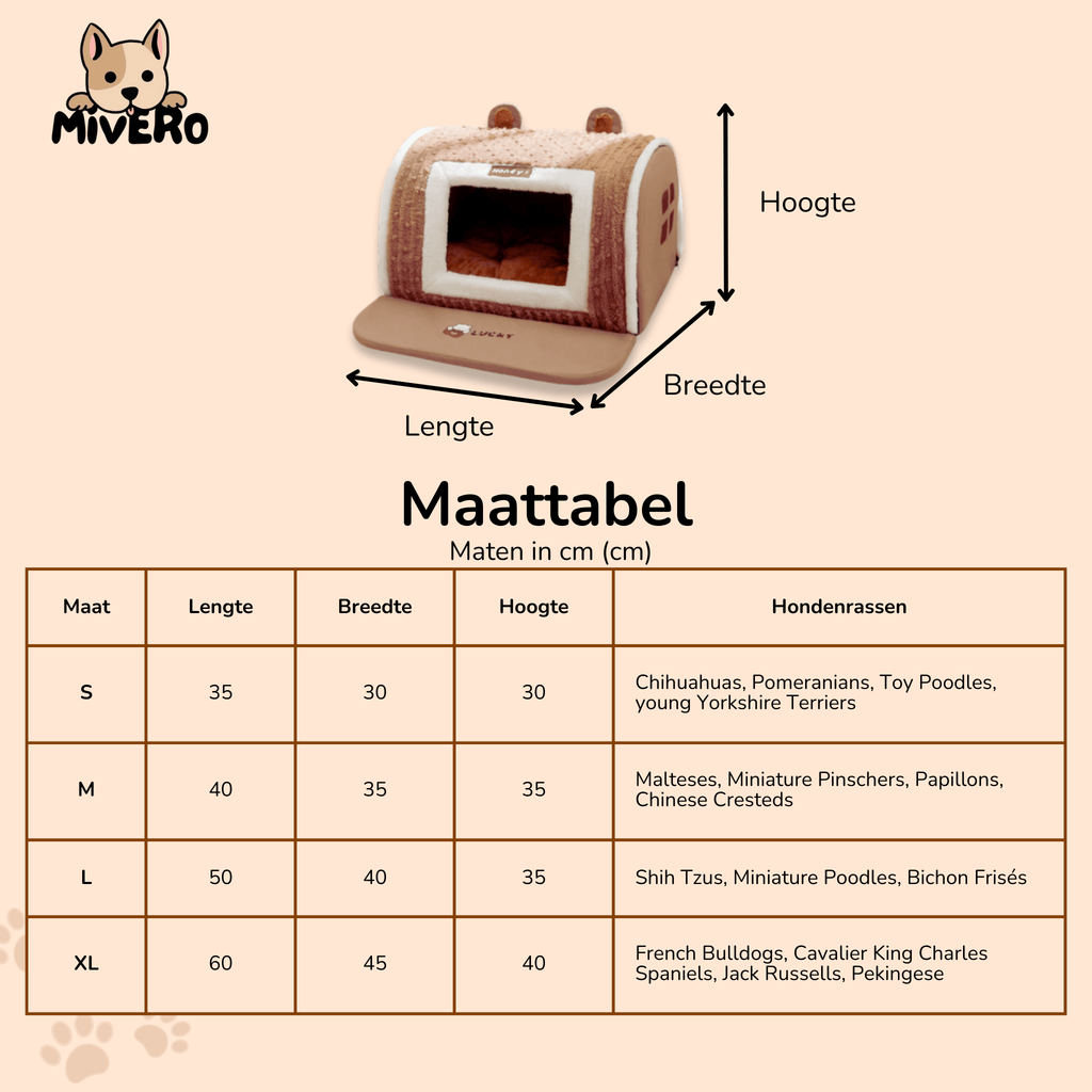 Pawshelter - Pluche Veiligheids Huisdierenbed - Mivero