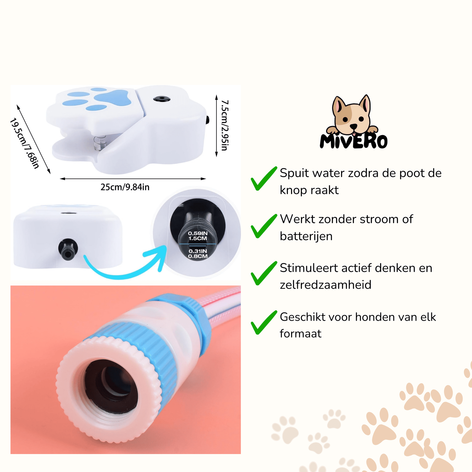 Pawsplash - Interactieve Verkoelende Hondenspeelfontein - Mivero