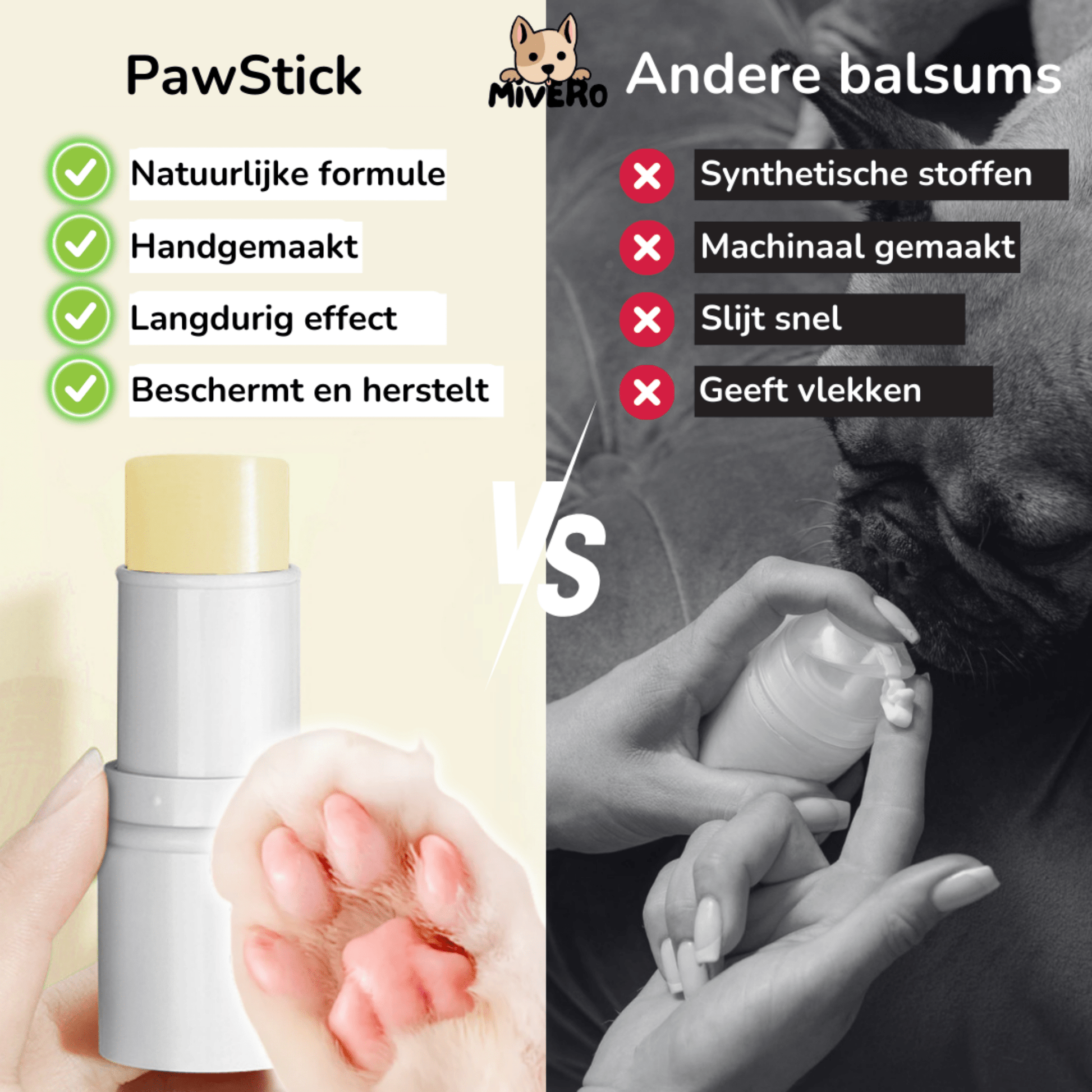 Pawstick - Snelle natuurlijke bescherming voor zachte pootjes - Mivero