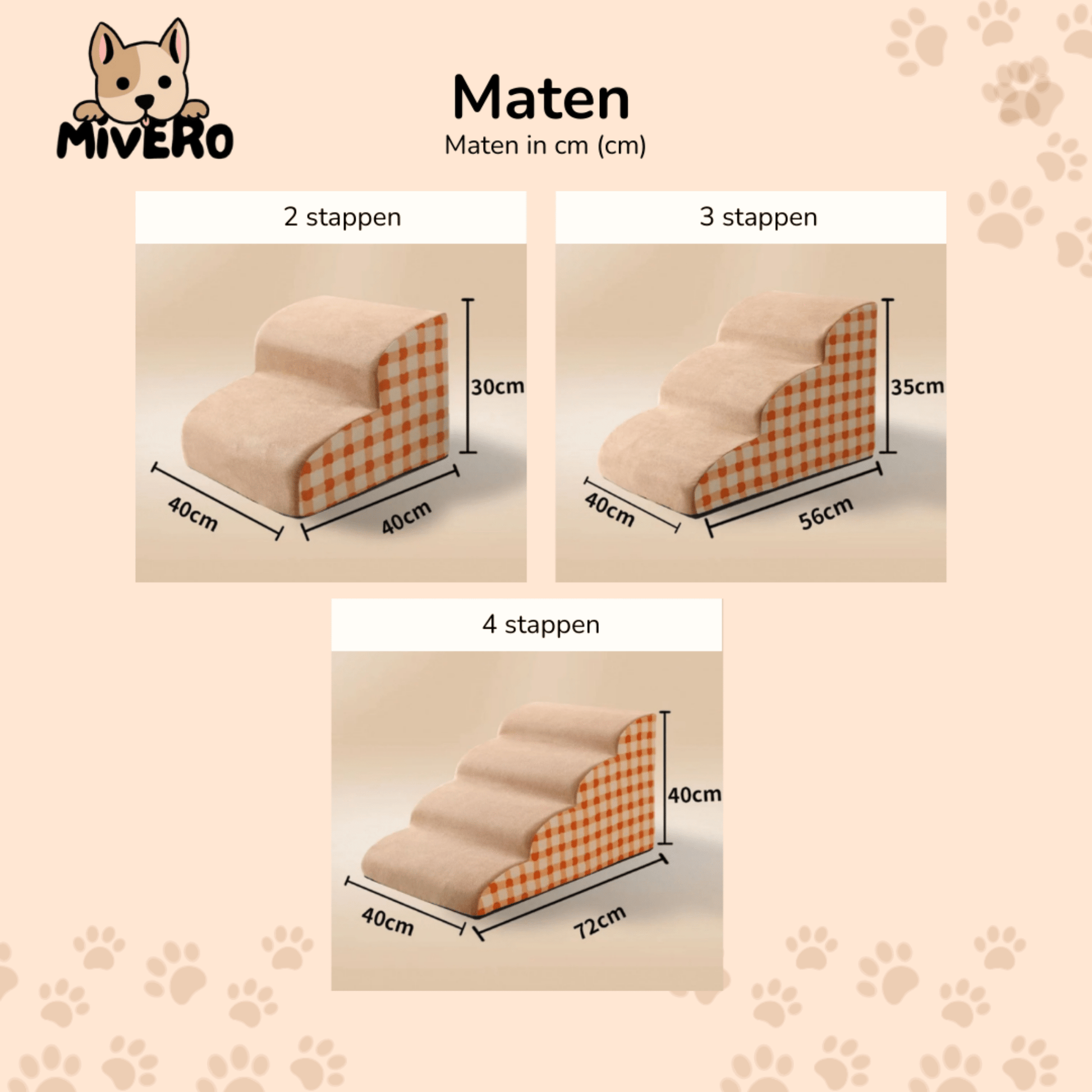 PawsUp - Zachte Antislip Huisdiertrap - Mivero