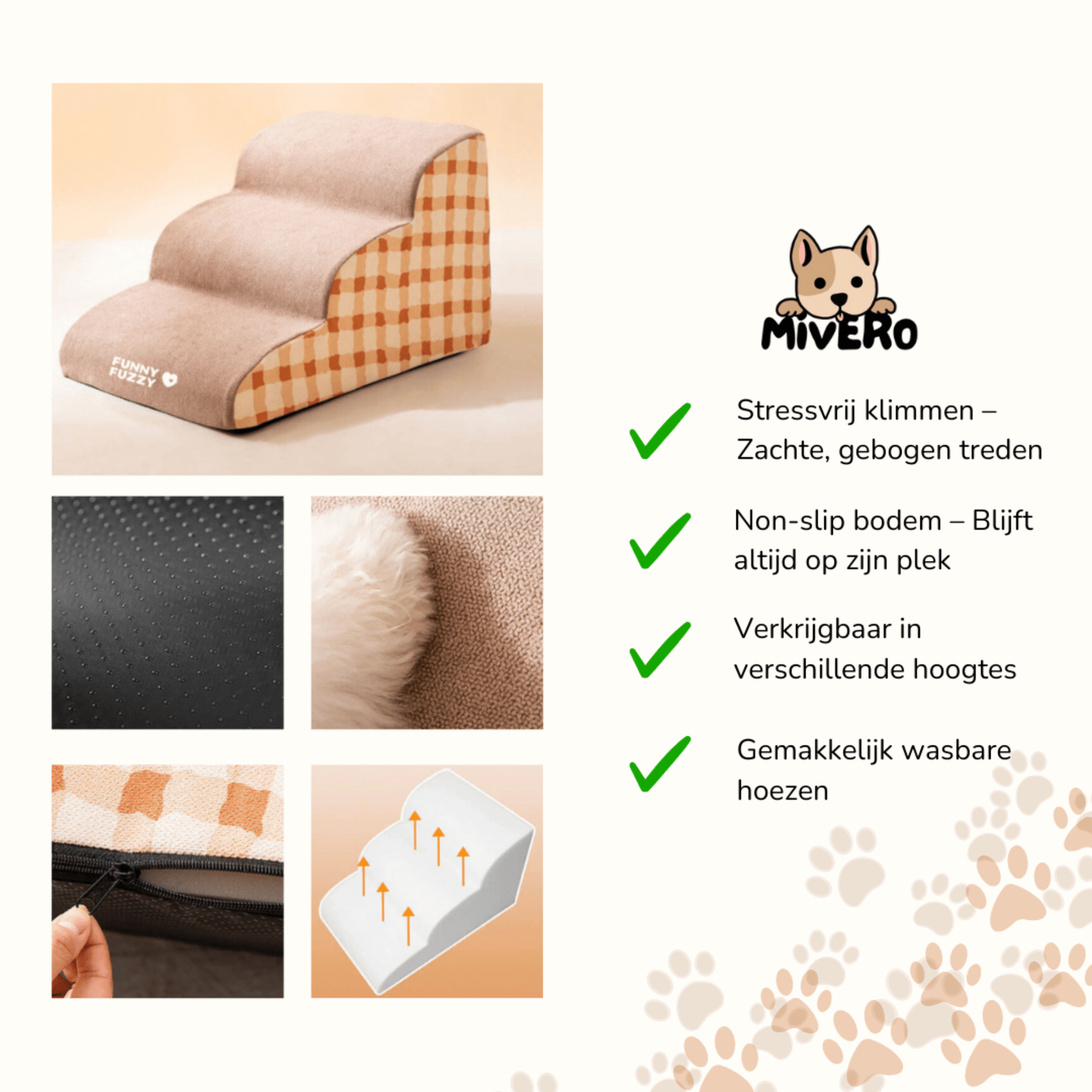 PawsUp - Zachte Antislip Huisdiertrap - Mivero