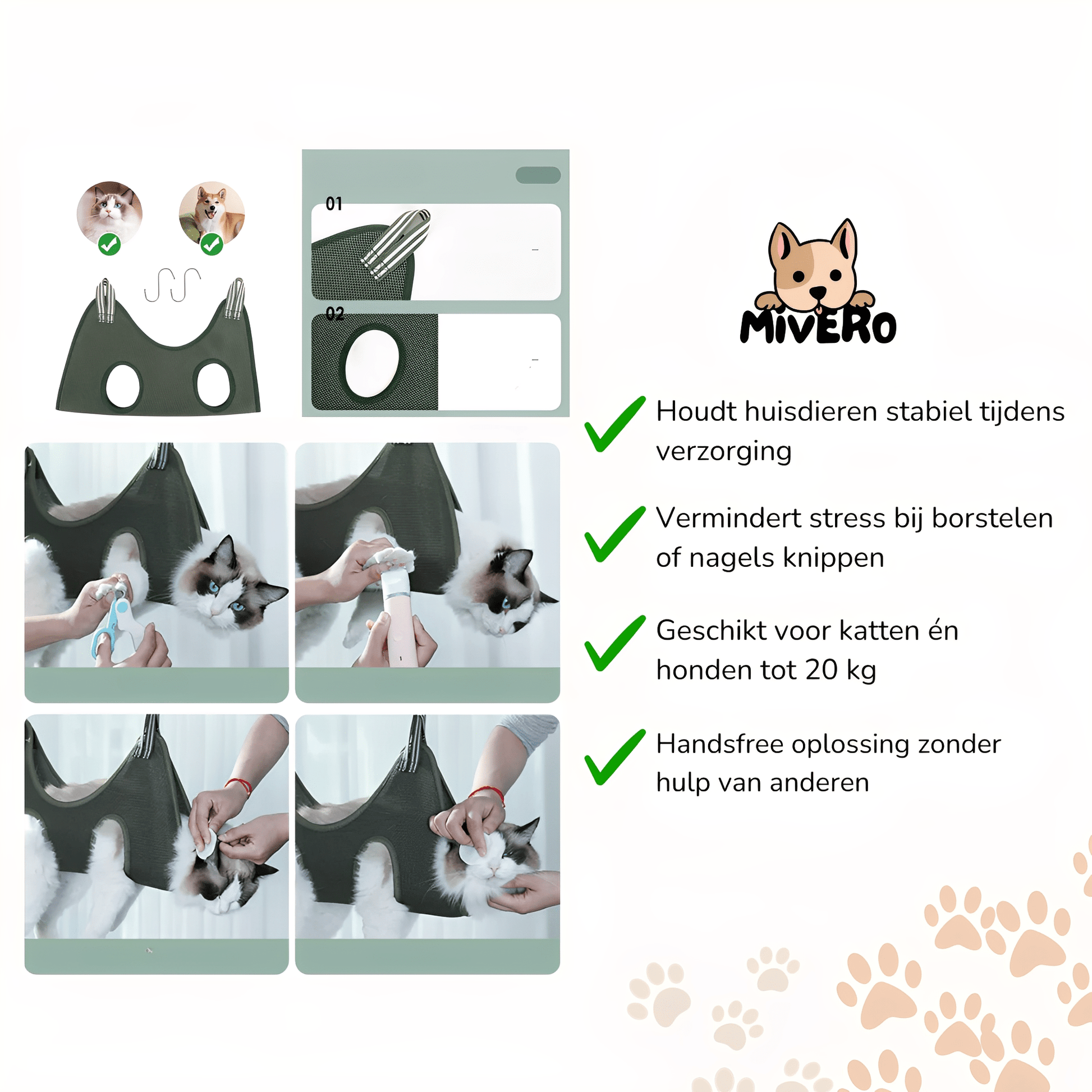 Pawsway - Handsfree Verzorgings Hängmatta - Mivero