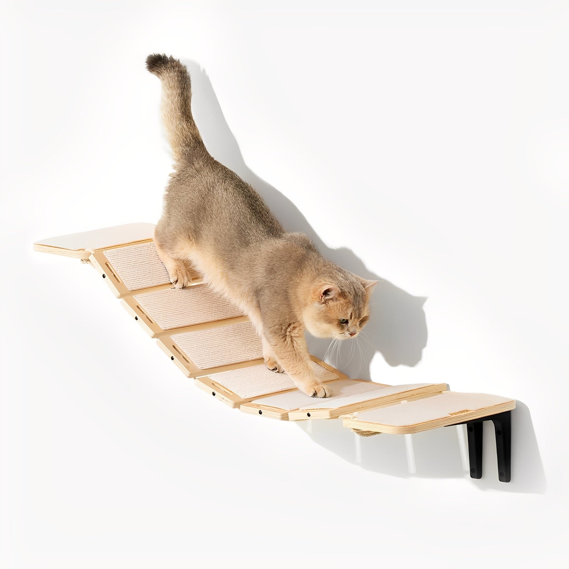 Pawthway - Wandbrug Katten Hout Verstelbaar - Mivero