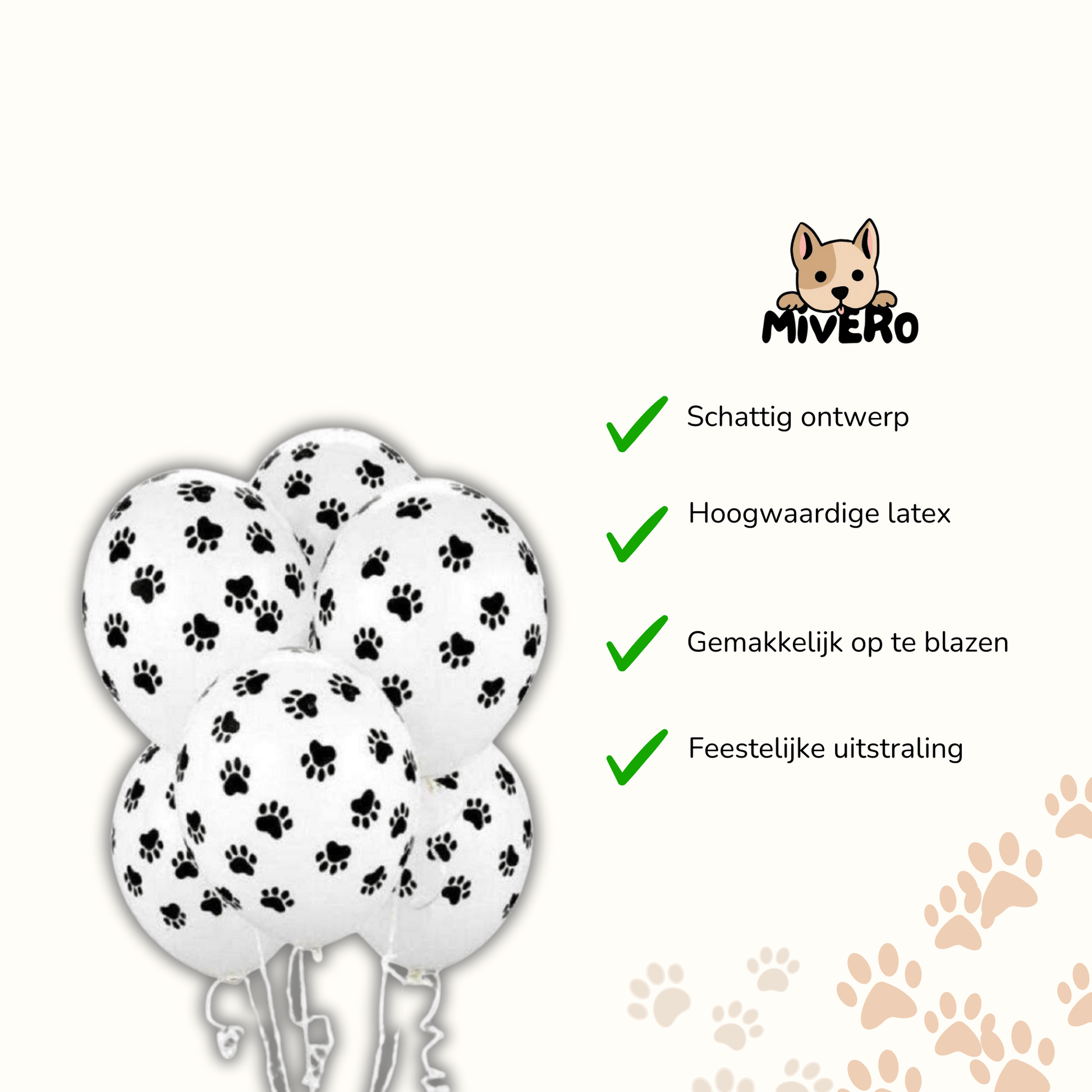 Pawty - Hondenpoot Feestballonnen - Mivero