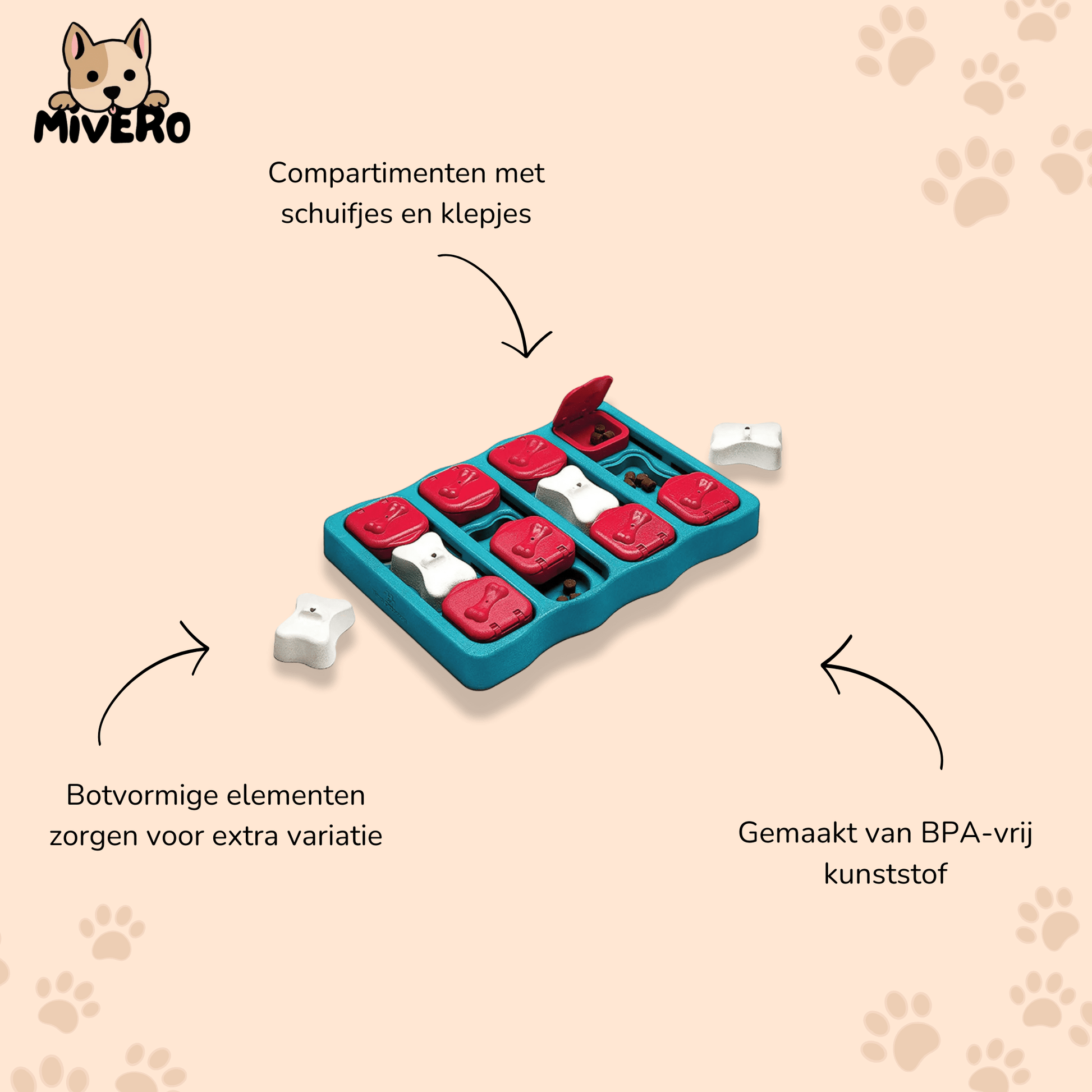 PawzzlePup - Interactieve Traktatiepuzzel Hond - Mivero