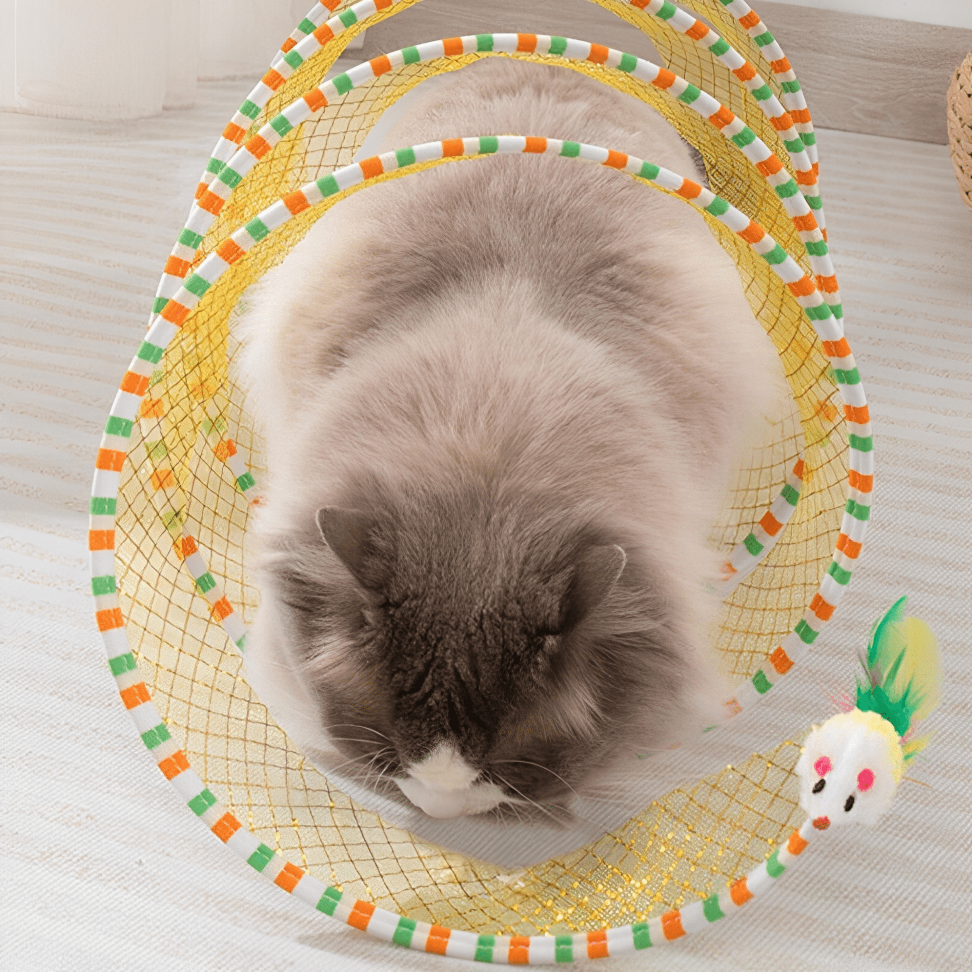 PlayCoil - Kattentunnel voor Katten Met Speeltjes - Mivero